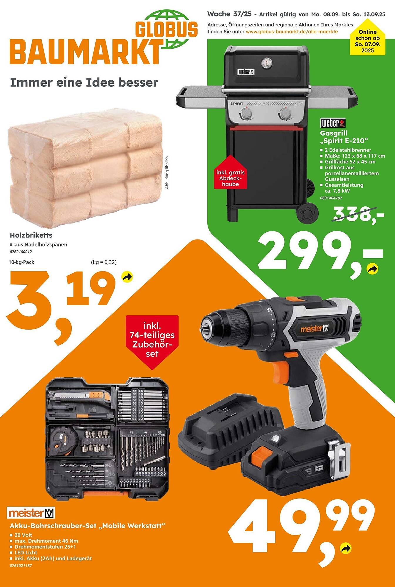 Globus Baumarkt Prospekt (2025-09-07 - 2025-09-13) | 1
