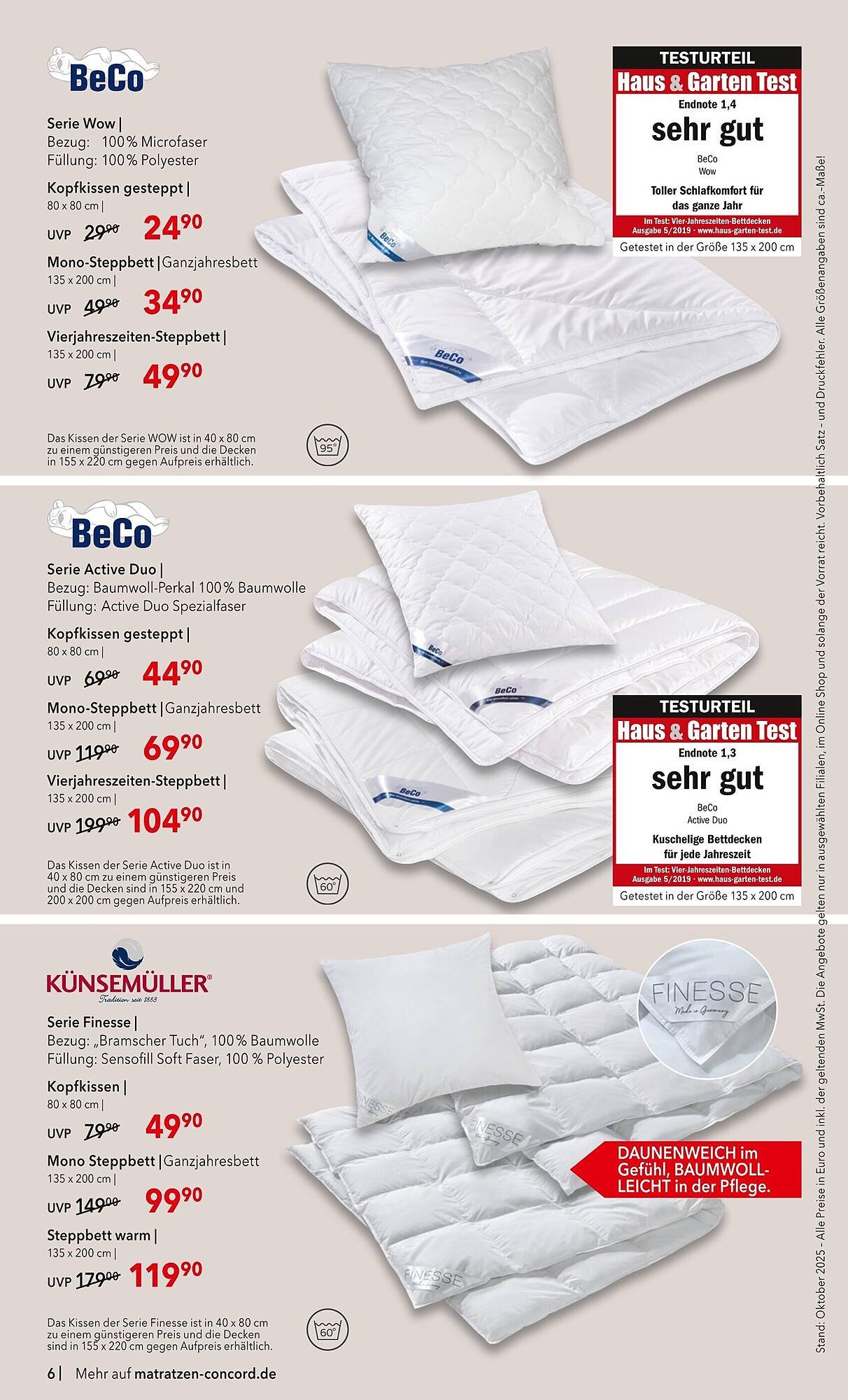 Matratzen Concord Prospekt