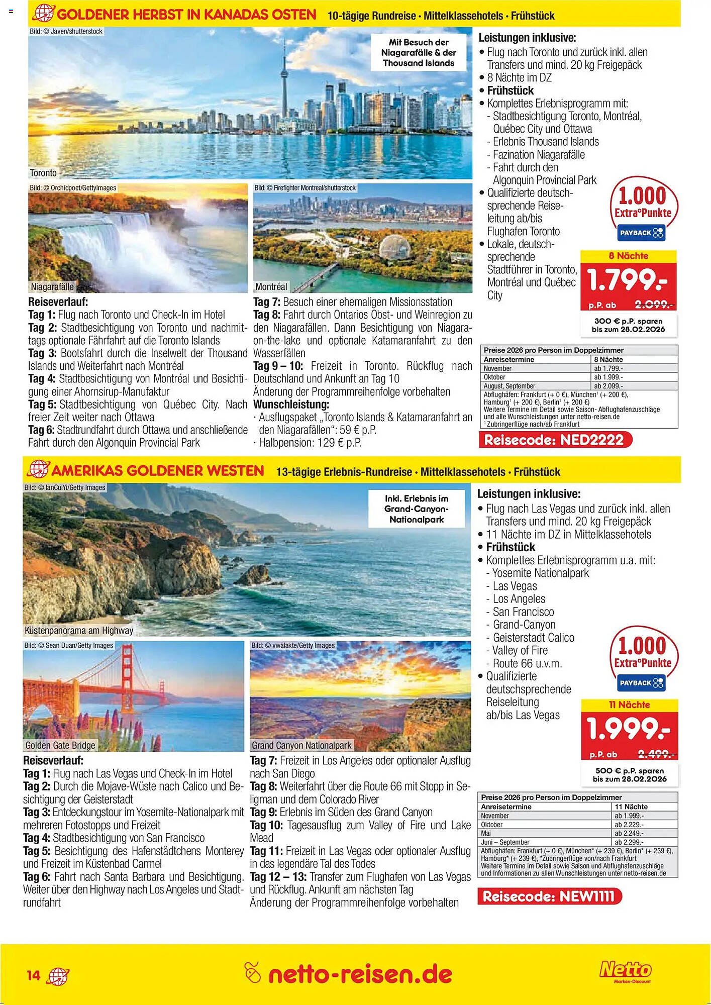 Netto Reisen Prospekt (2026-01-15 - 2026-02-14)