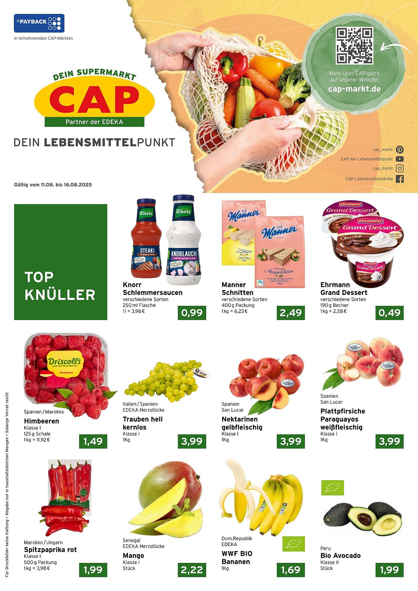 CAP Markt Prospekt (2025-08-11 - 2025-08-16) | 1