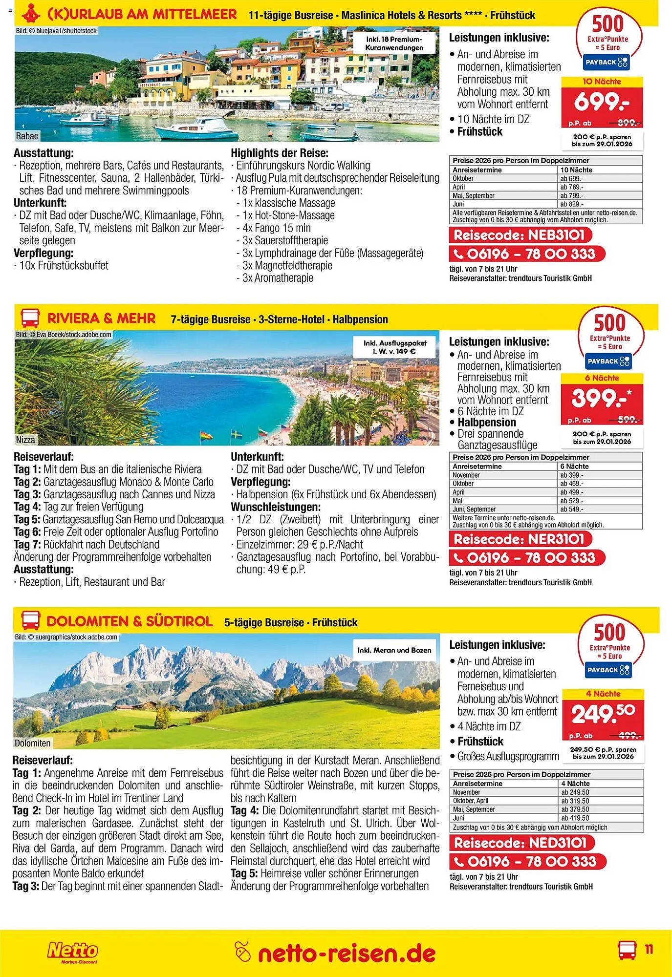 Netto Reisen Prospekt