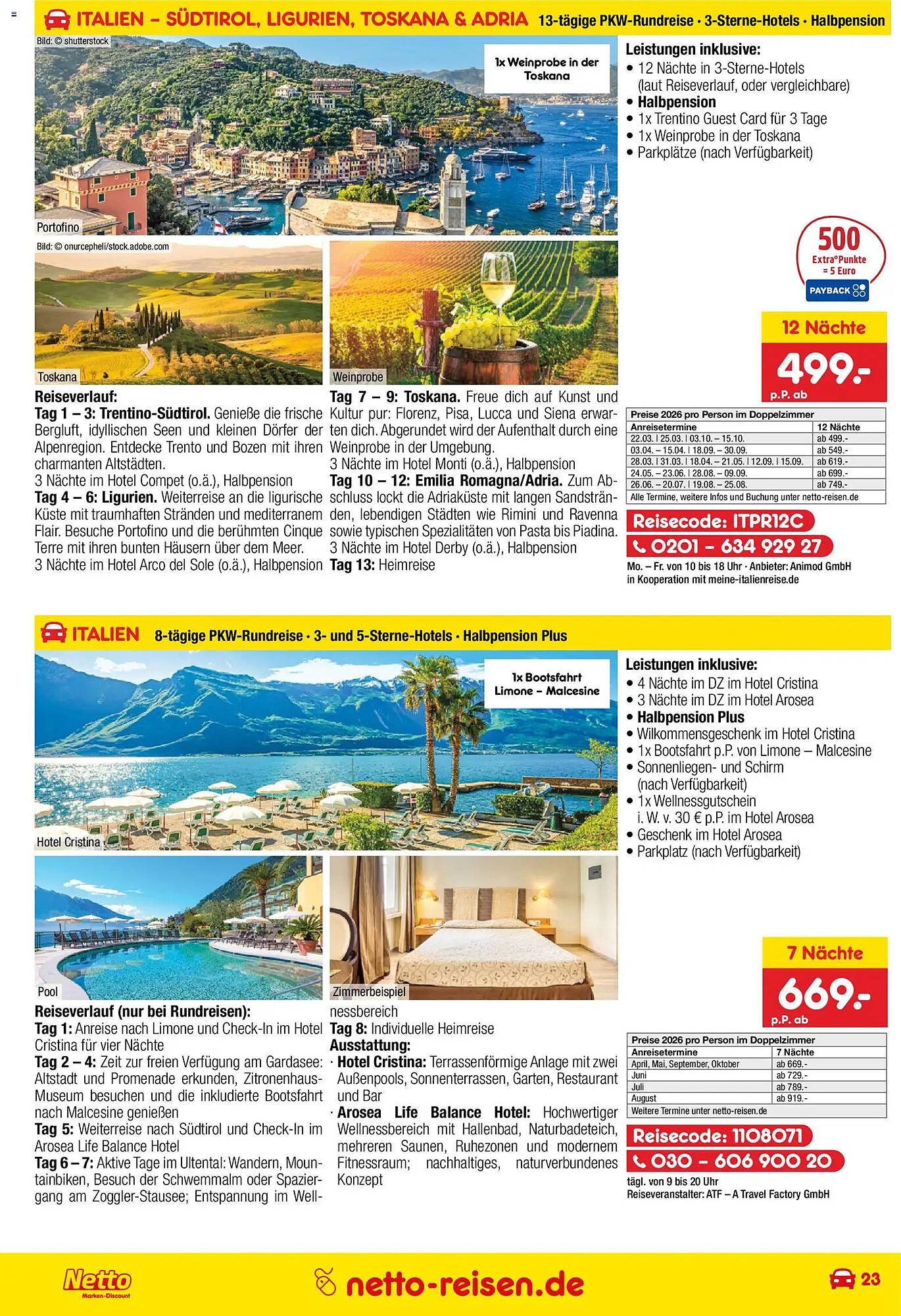 Netto Reisen Prospekt