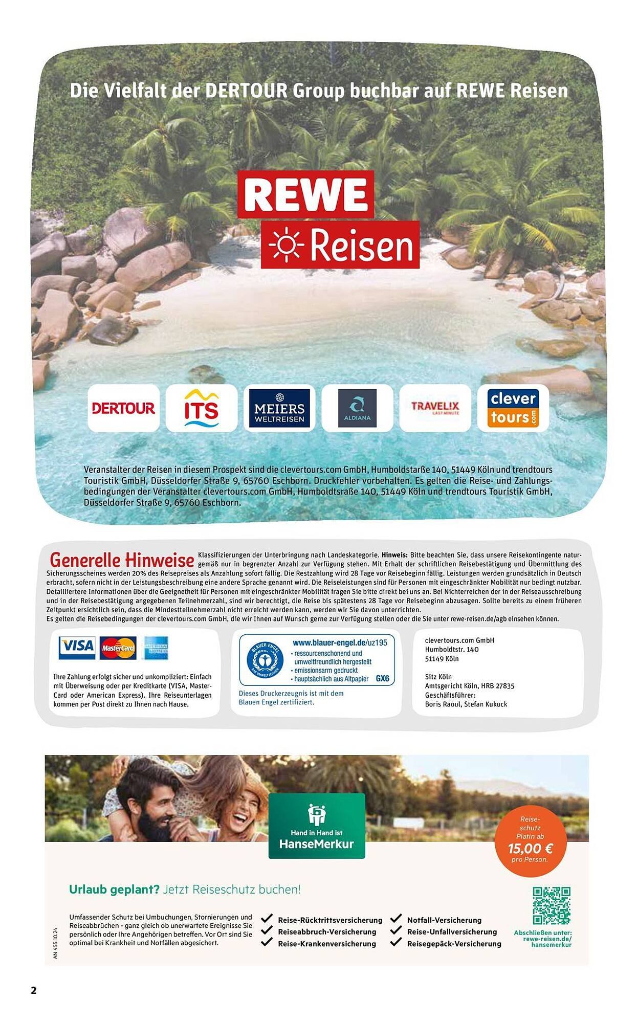 REWE Reisen Prospekt