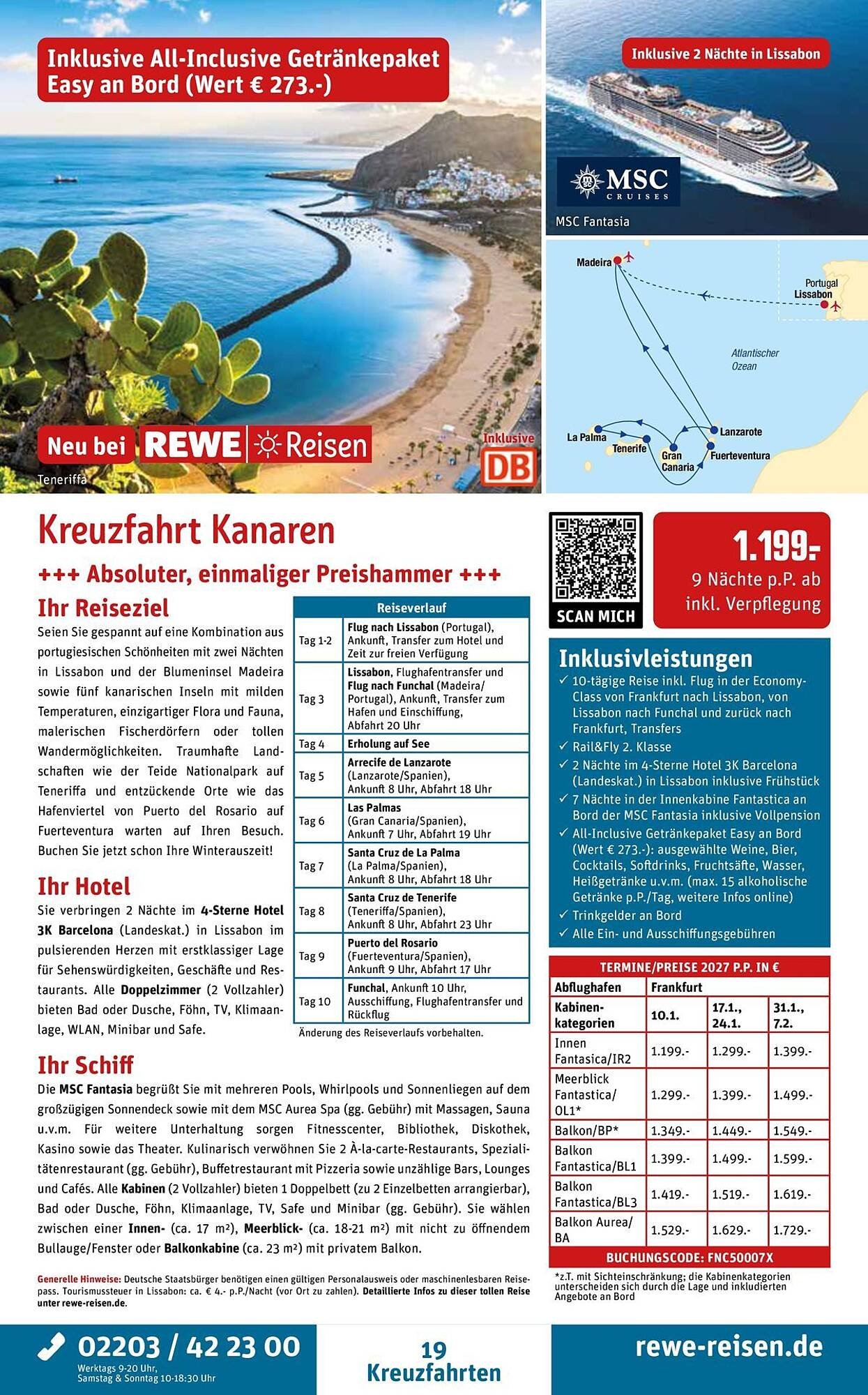 REWE Reisen Prospekt