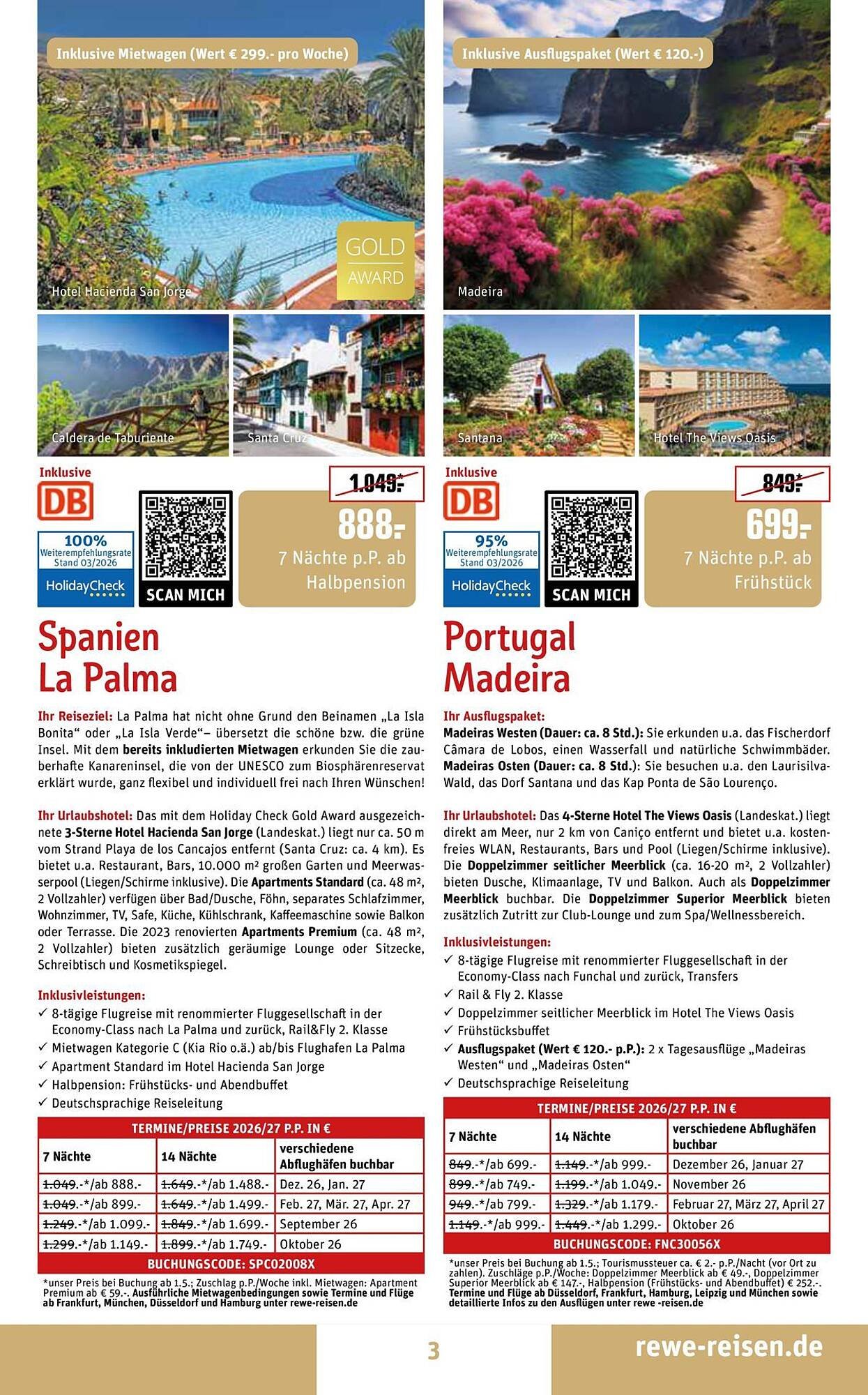 REWE Reisen Prospekt