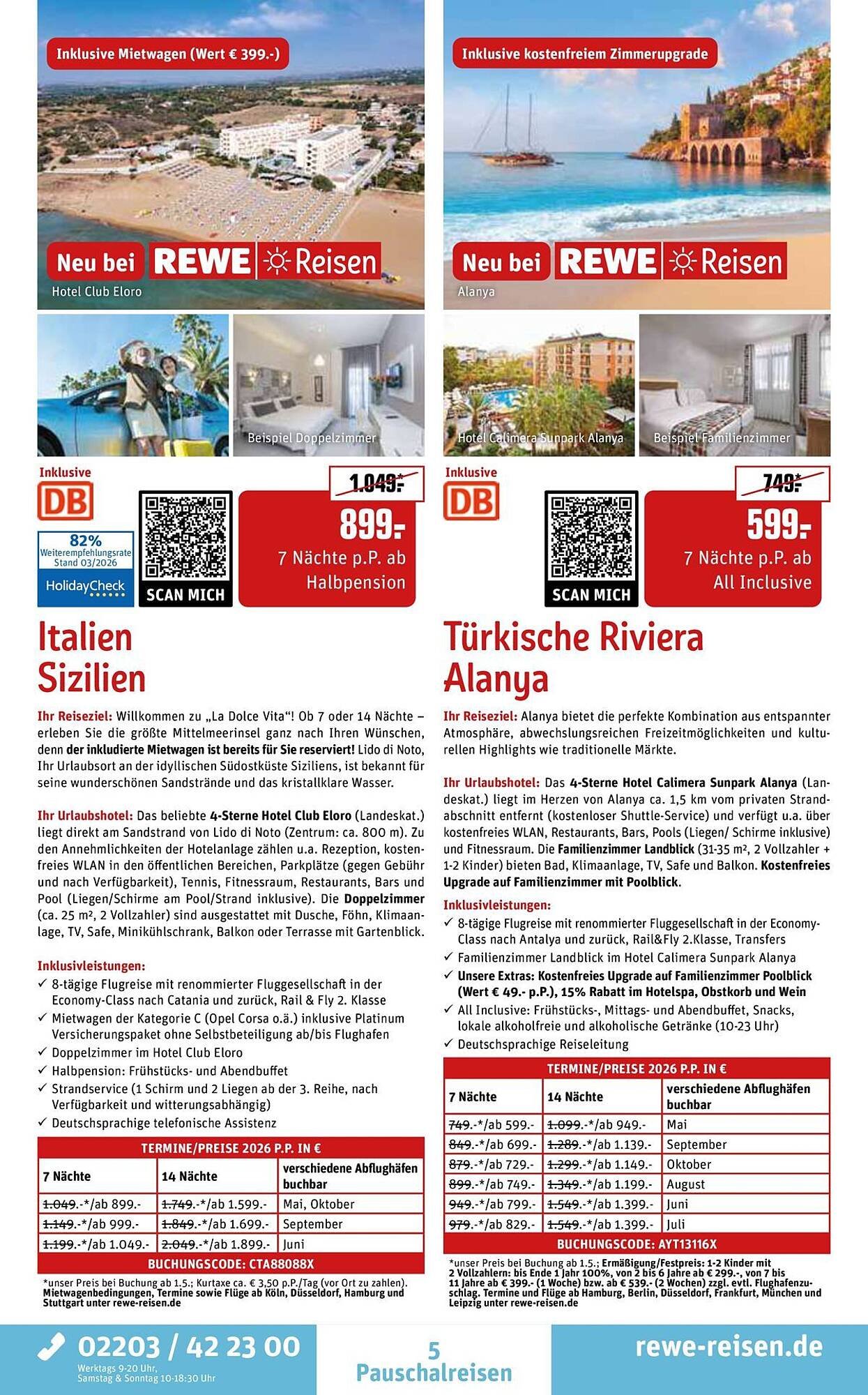 REWE Reisen Prospekt