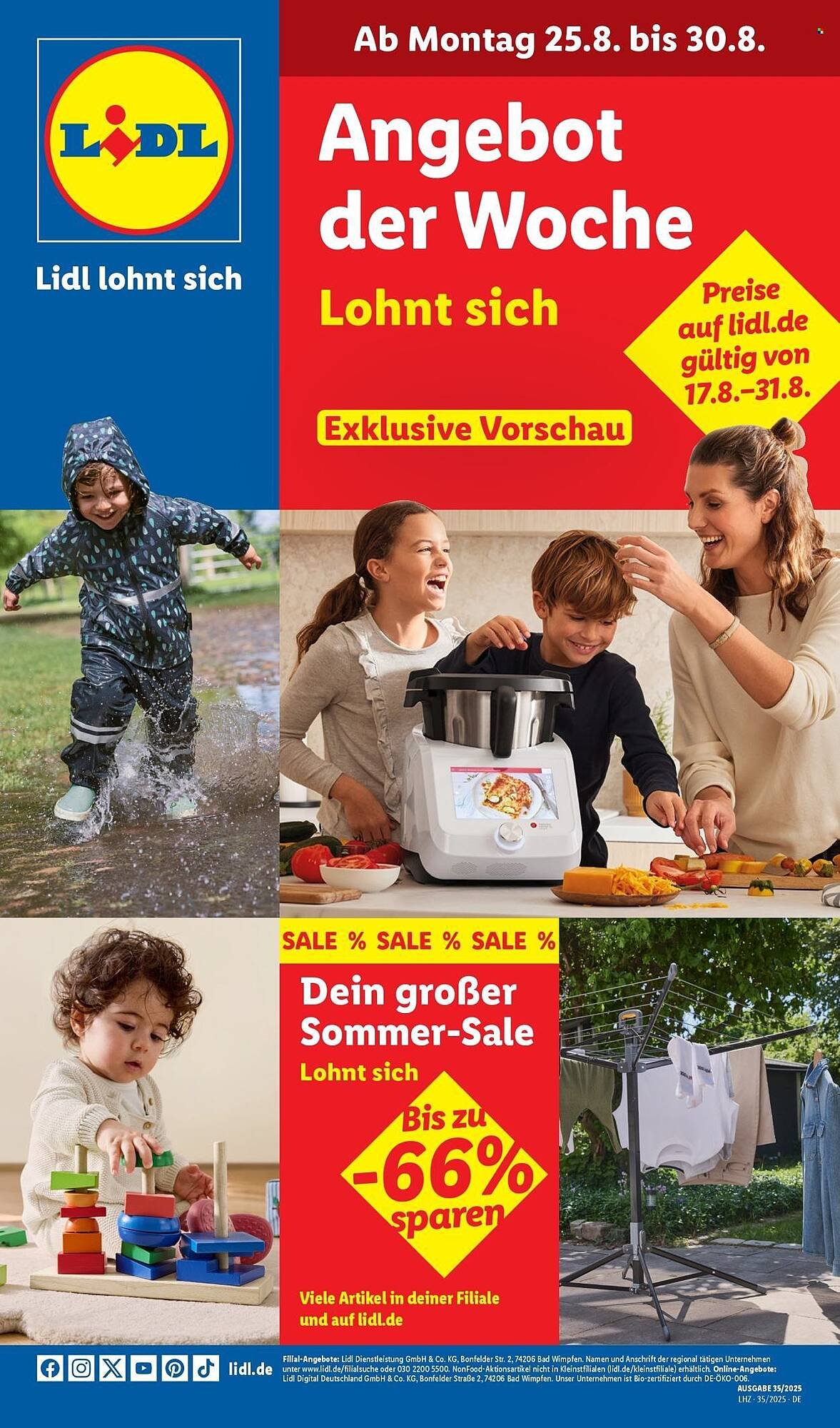 Lidl Prospekt (2025-08-25 - 2025-08-30) | 1
