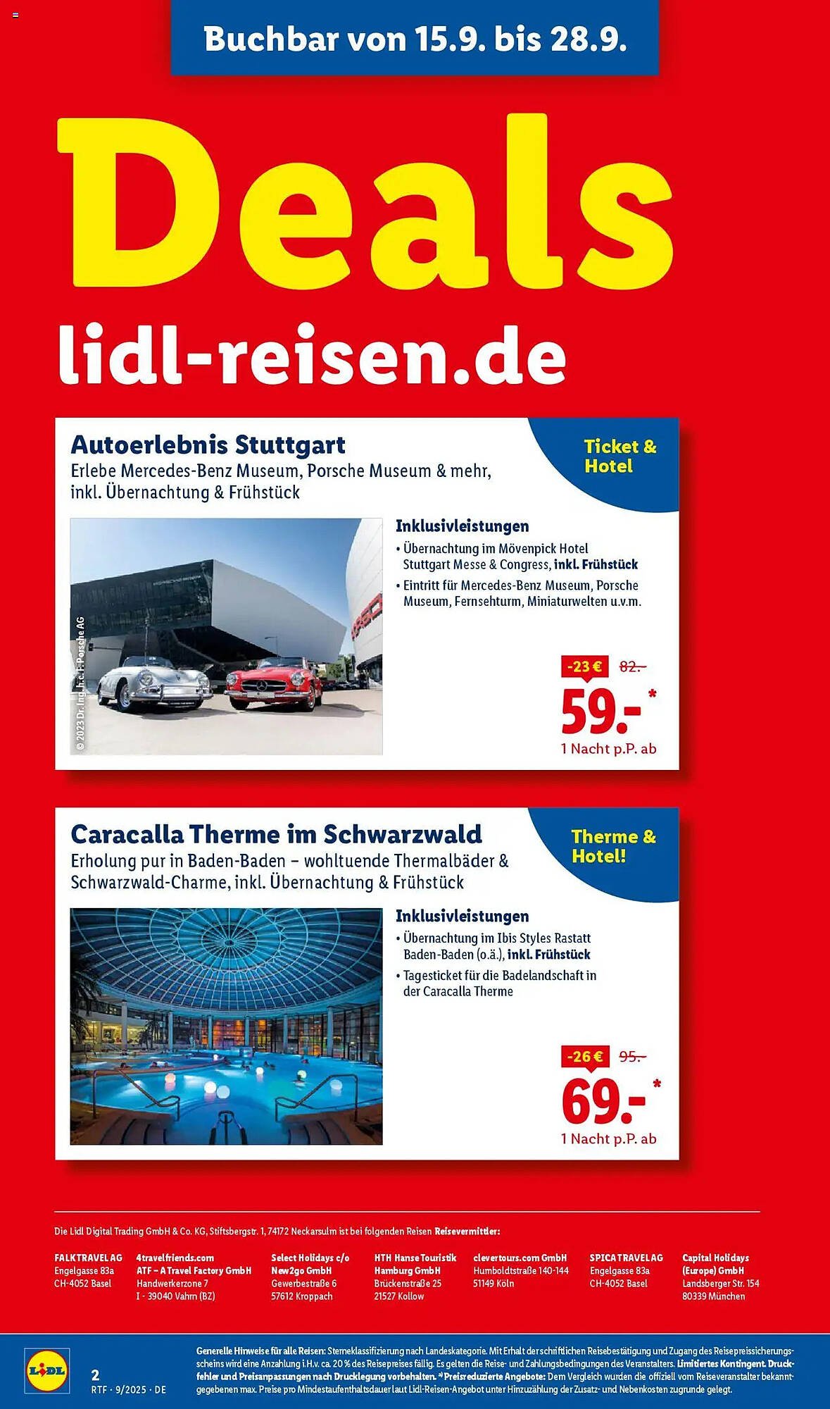 Lidl Reisen Prospekt (2025-09-12 - 2025-10-15) | 2