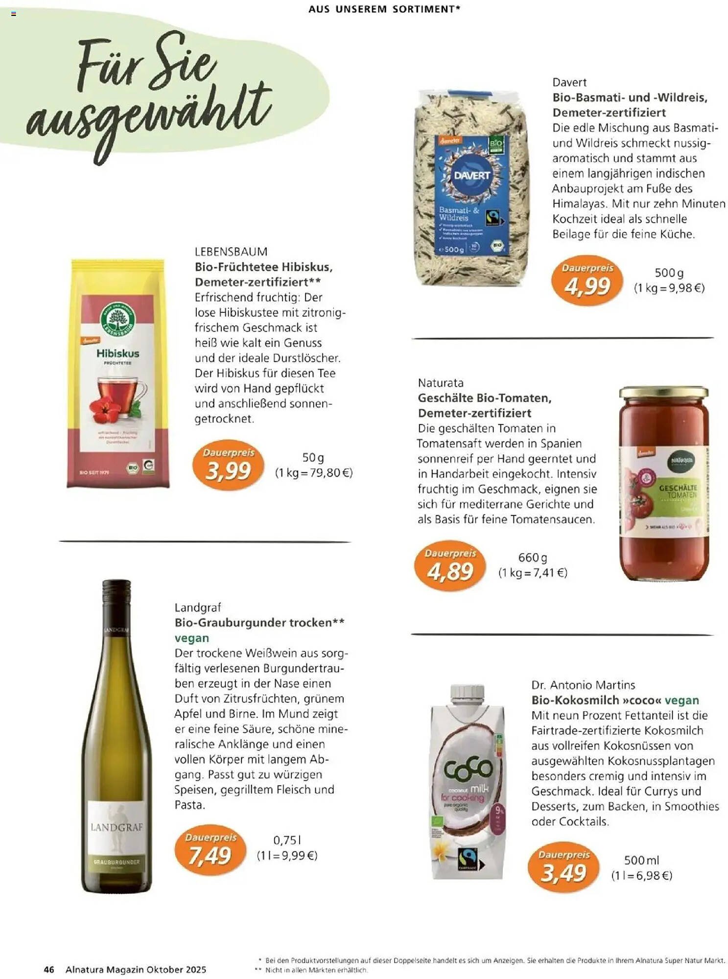 Alnatura Prospekt (2025-10-01 - 2025-10-31) | 46