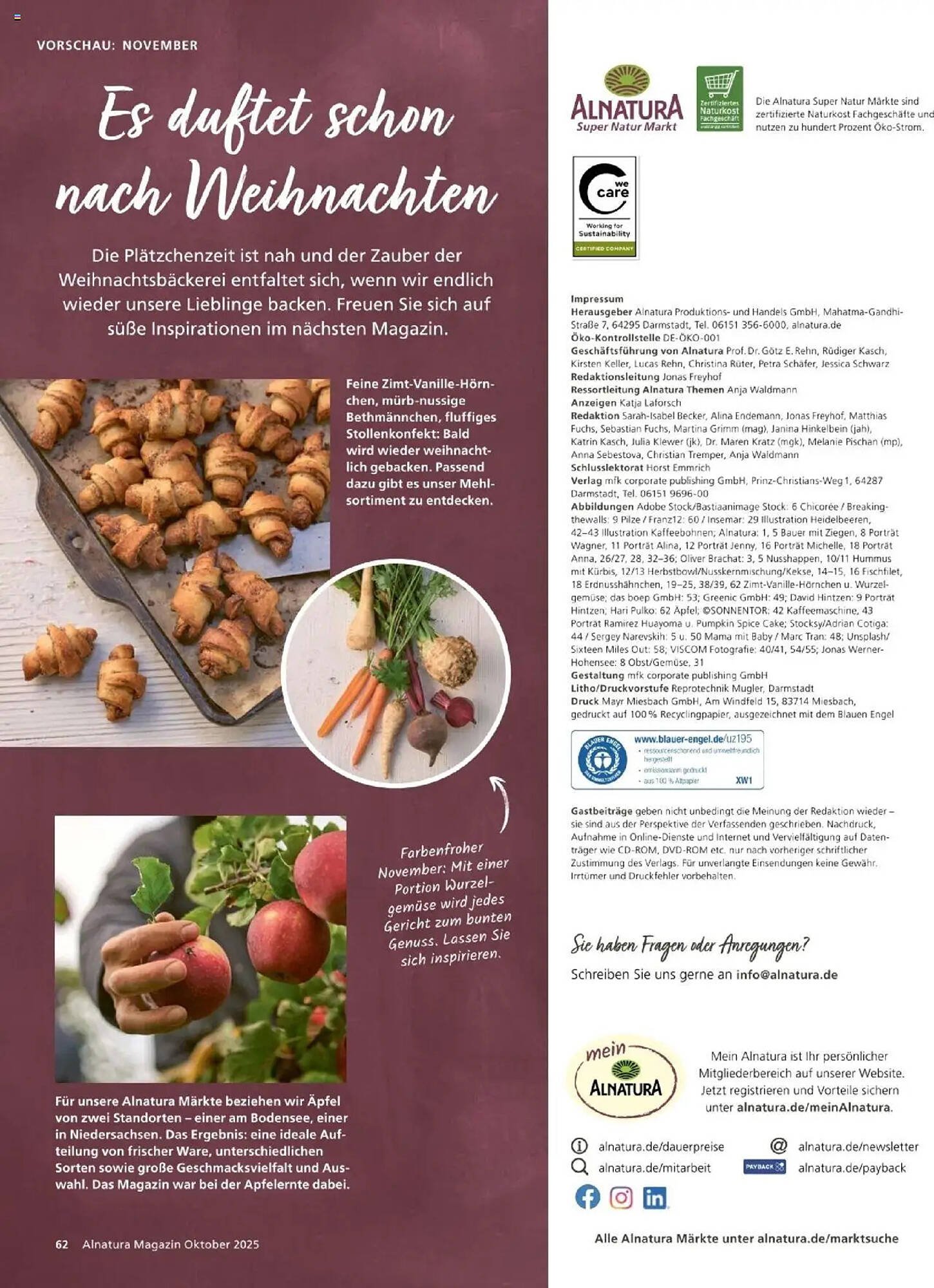 Alnatura Prospekt (2025-10-01 - 2025-10-31) | 62