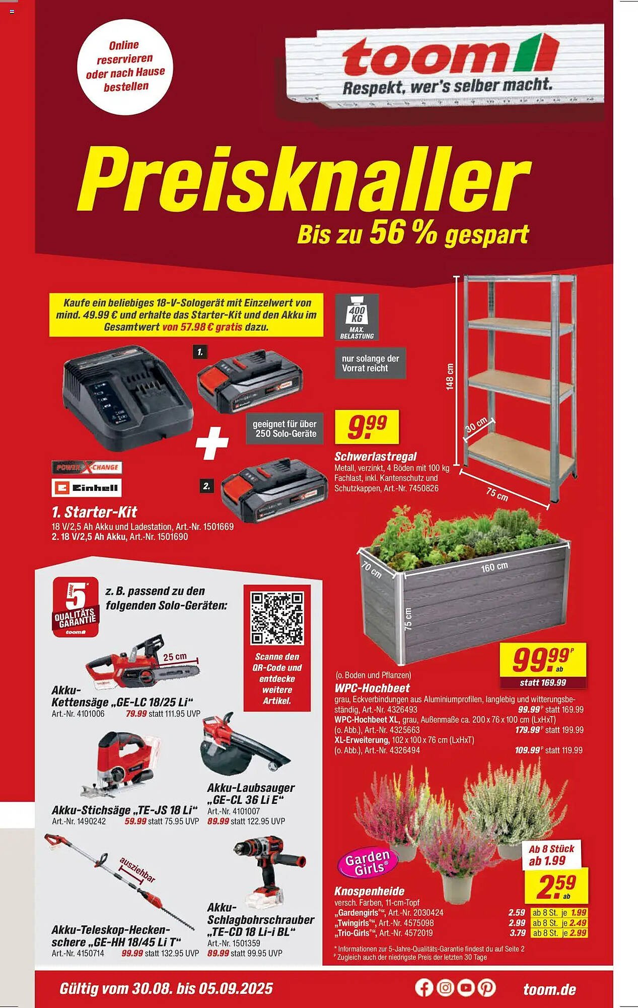 toom Baumarkt Prospekt (2025-08-30 - 2025-09-05) | 1