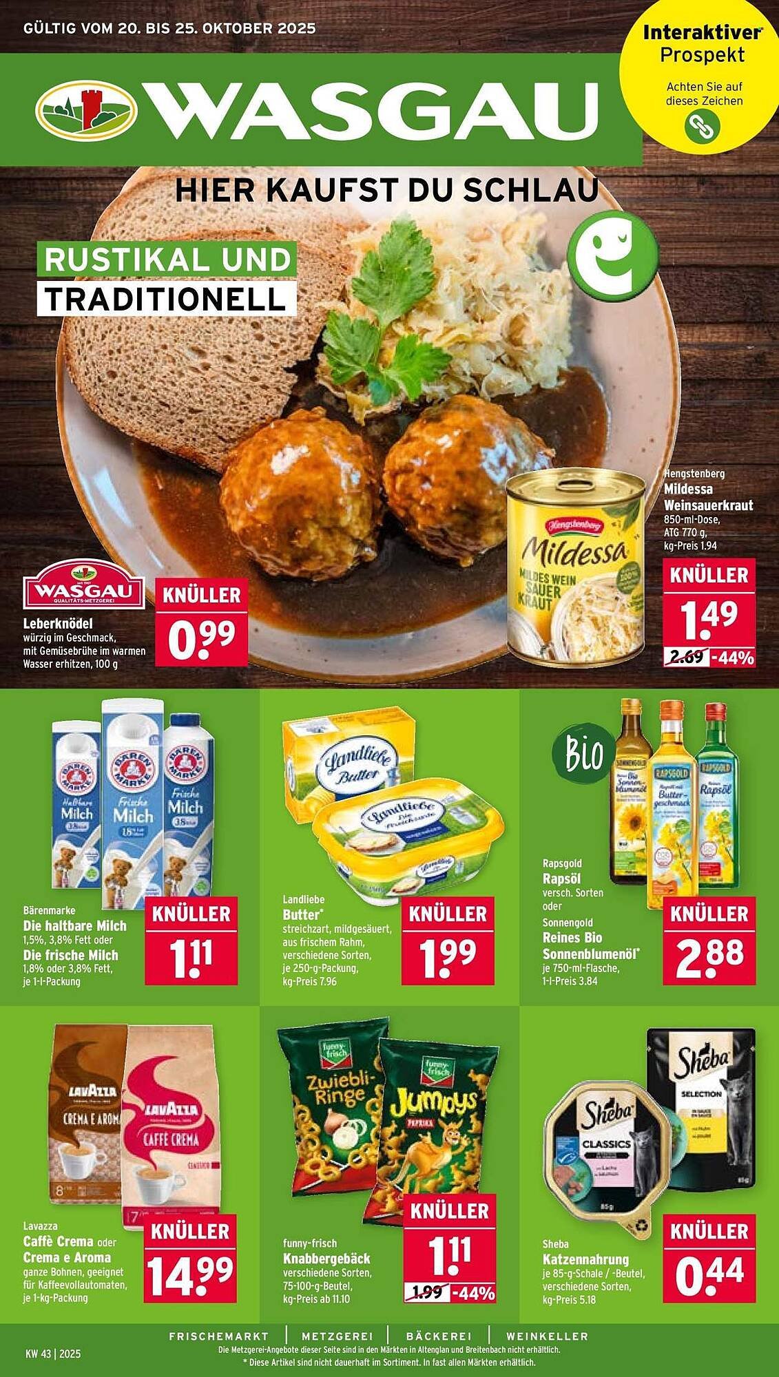 Wasgau Prospekt (2025-10-20 - 2025-10-25) | 1