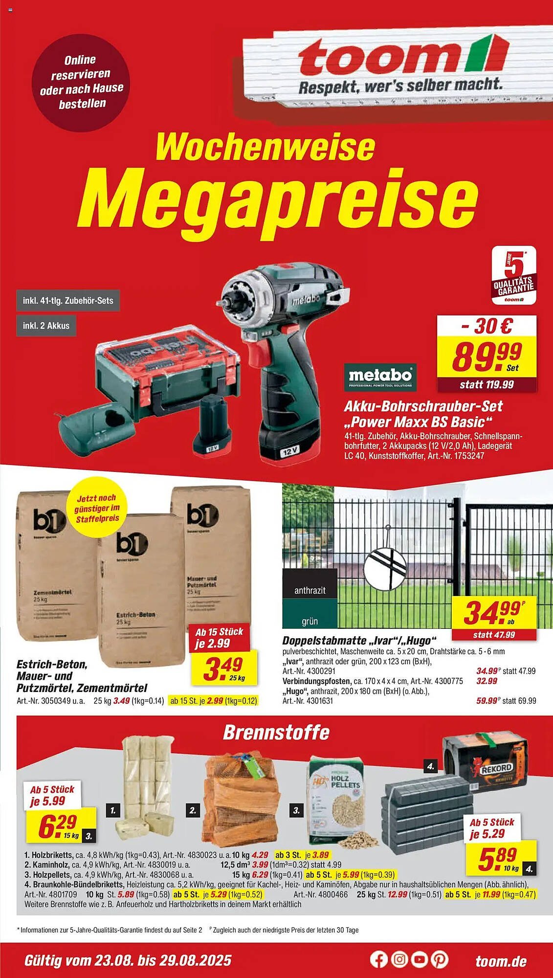 toom Baumarkt Prospekt (2025-08-23 - 2025-08-29) | 3