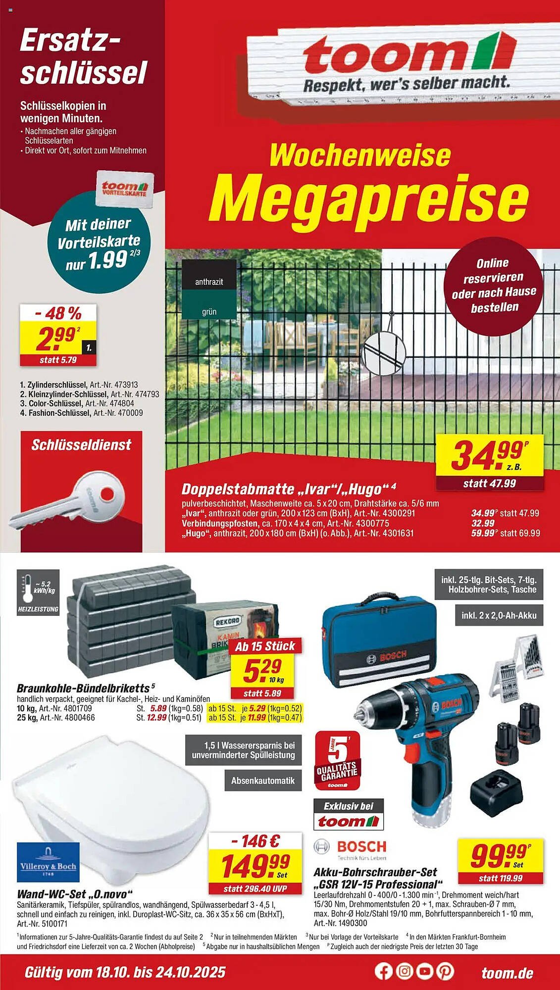 Toom Baumarkt Prospekt (2025-10-18 - 2025-10-24) | 1