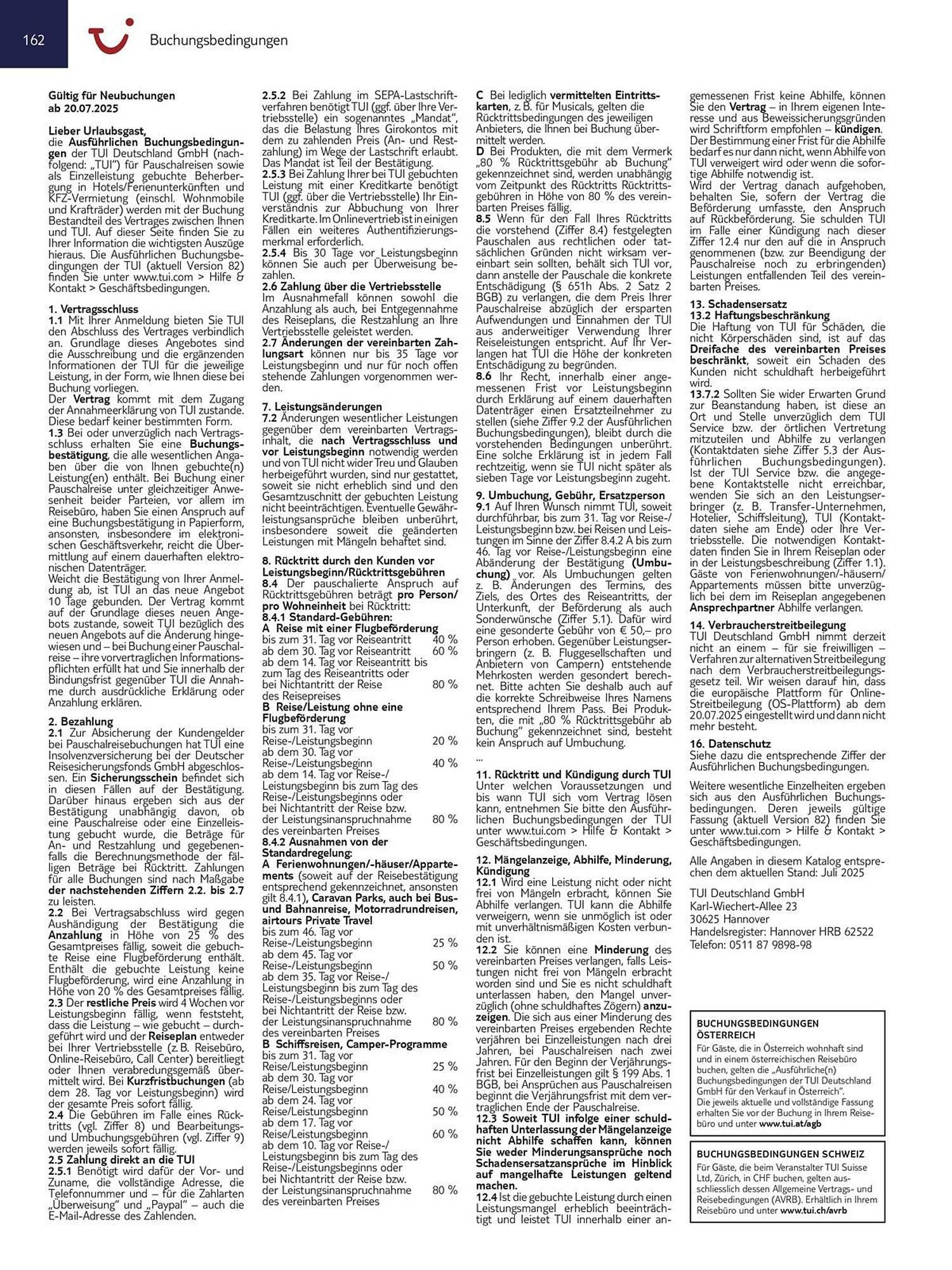 TUI Prospekt (2025-07-31 - 2026-07-31) | 162
