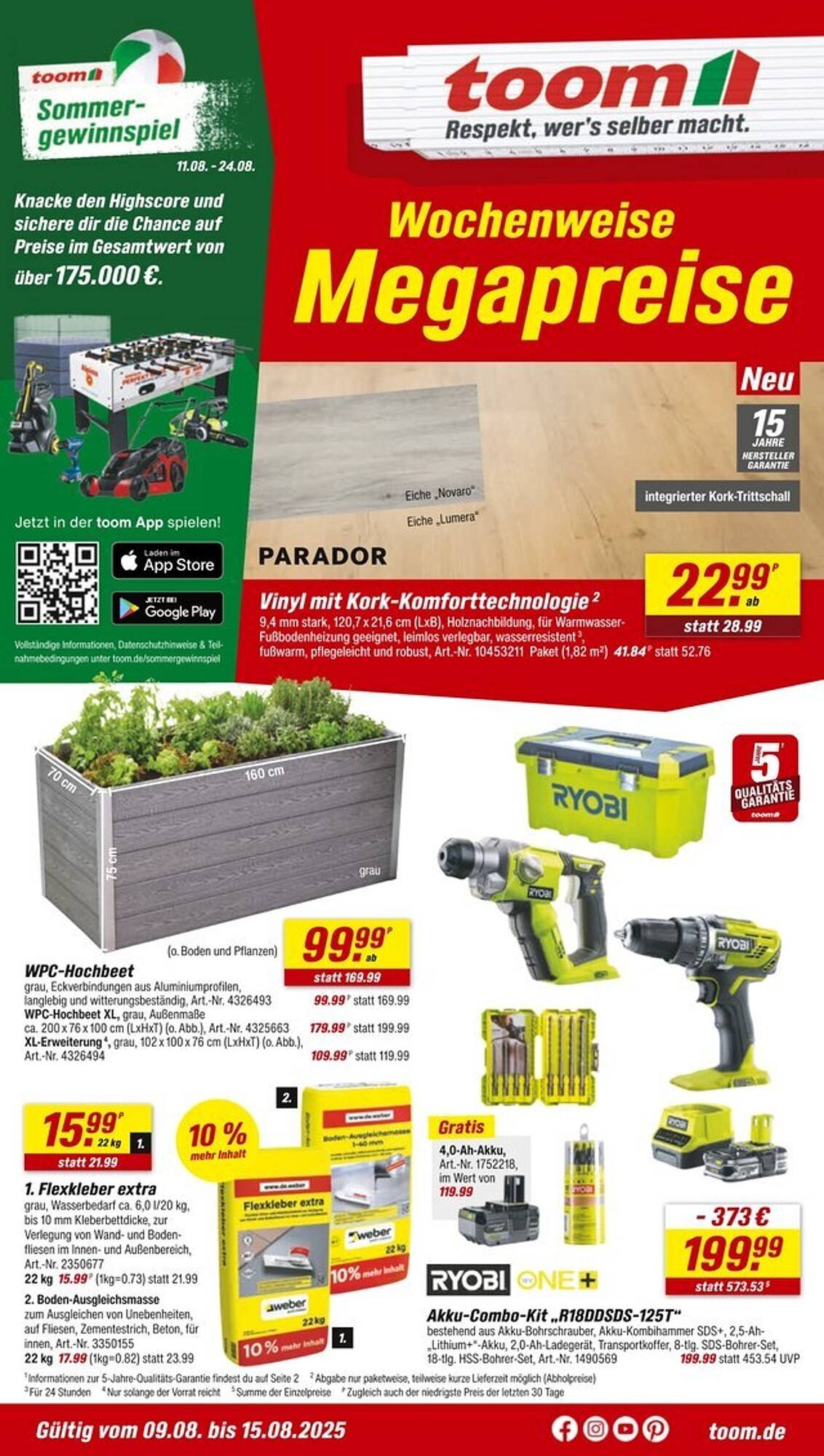 toom Baumarkt Prospekt (2025-08-09 - 2025-08-15) | 1