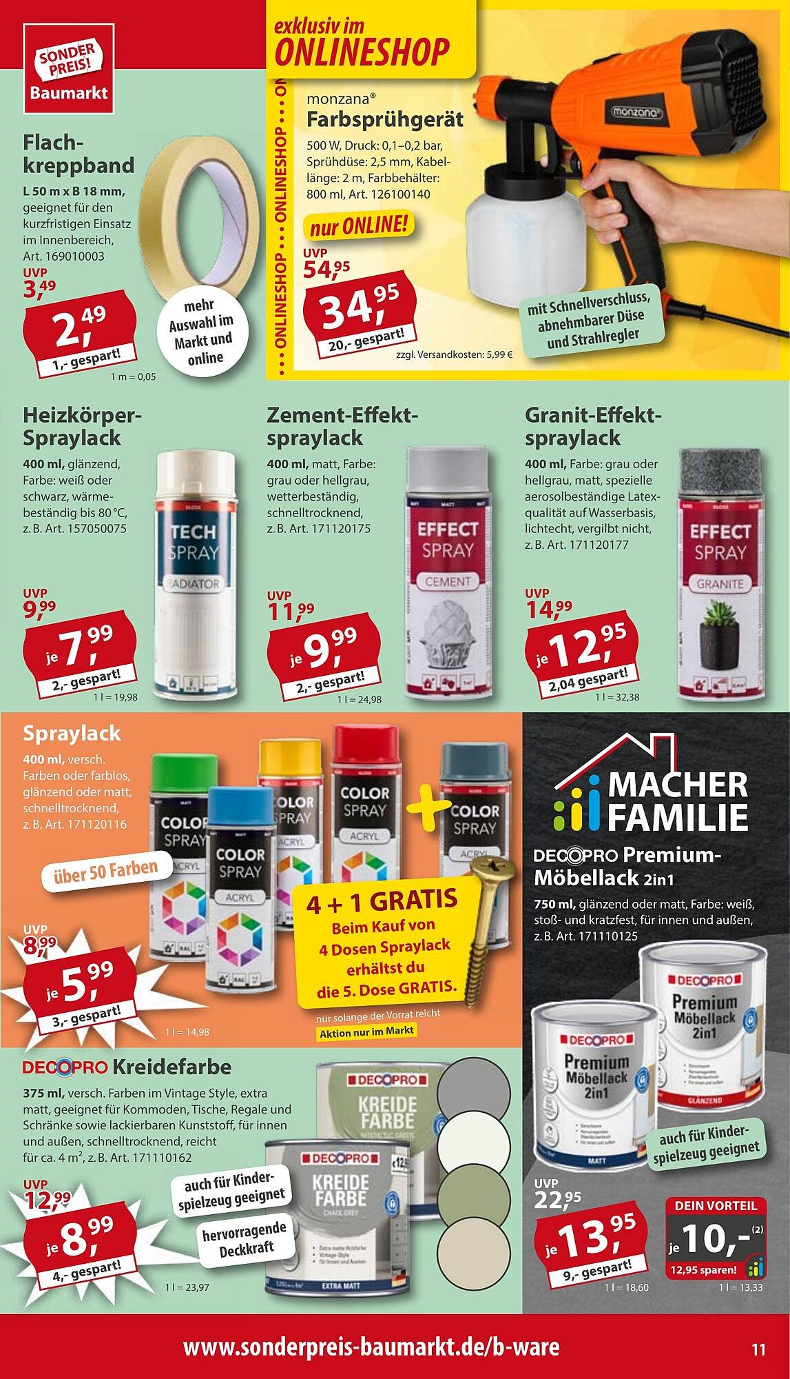 Sonderpreis Baumarkt Prospekt (2025-09-13 - 2025-09-19) | 11