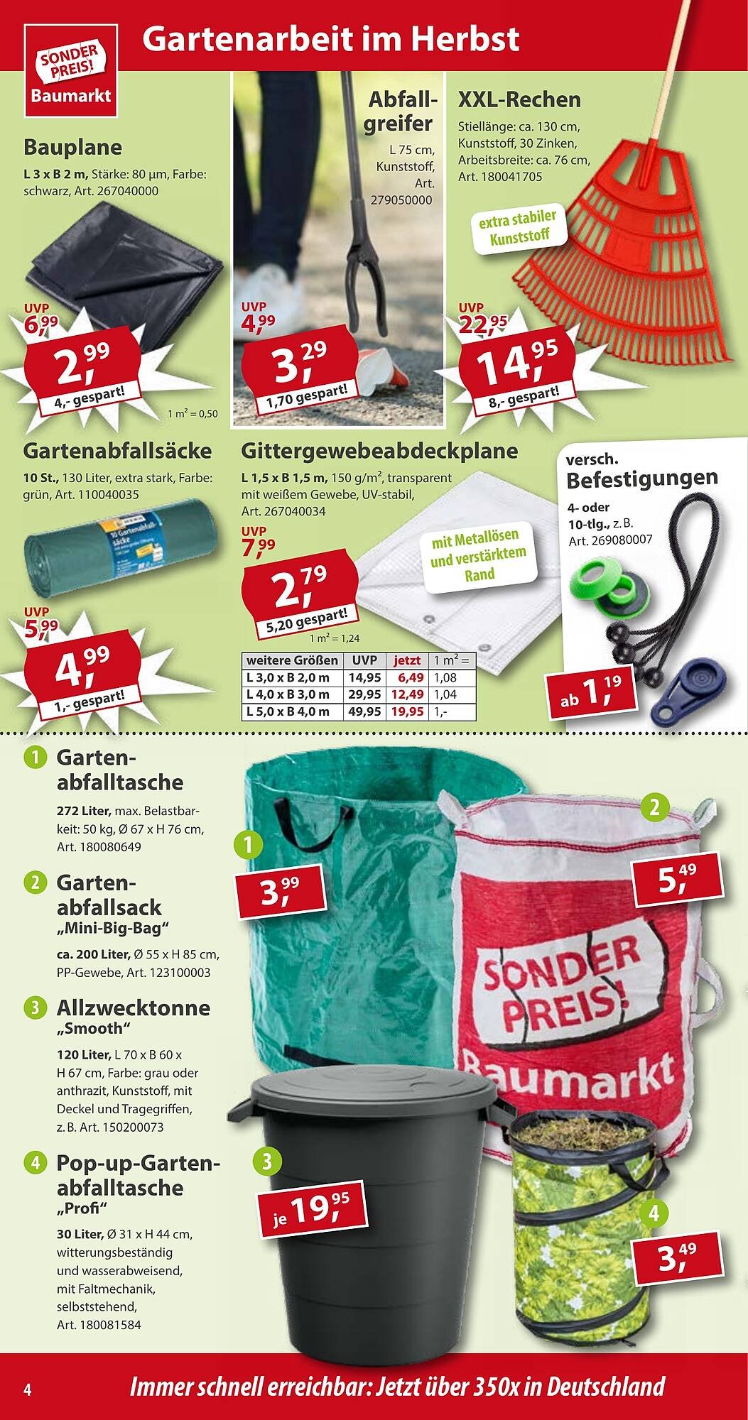 Sonderpreis Baumarkt Prospekt (2025-09-13 - 2025-09-19) | 4