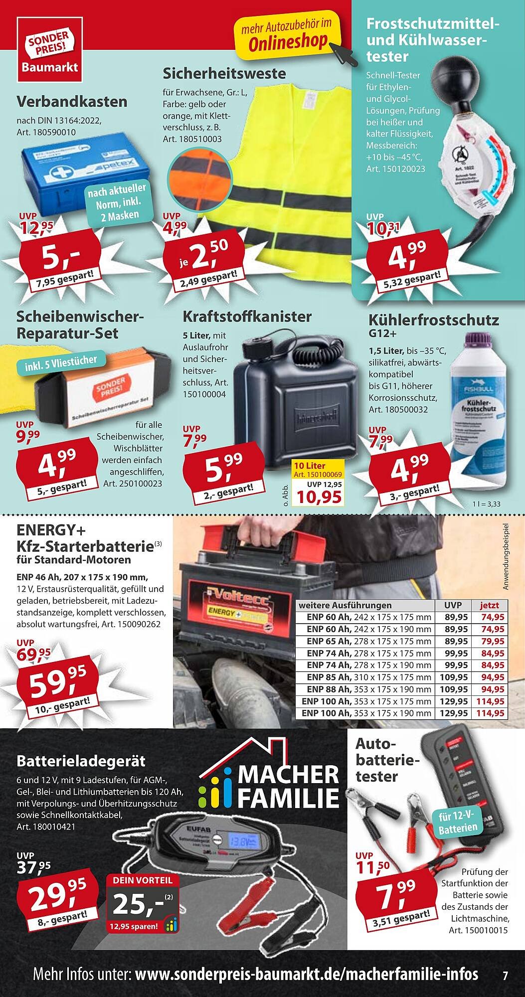 Sonderpreis Baumarkt Prospekt (2025-09-13 - 2025-09-19) | 7
