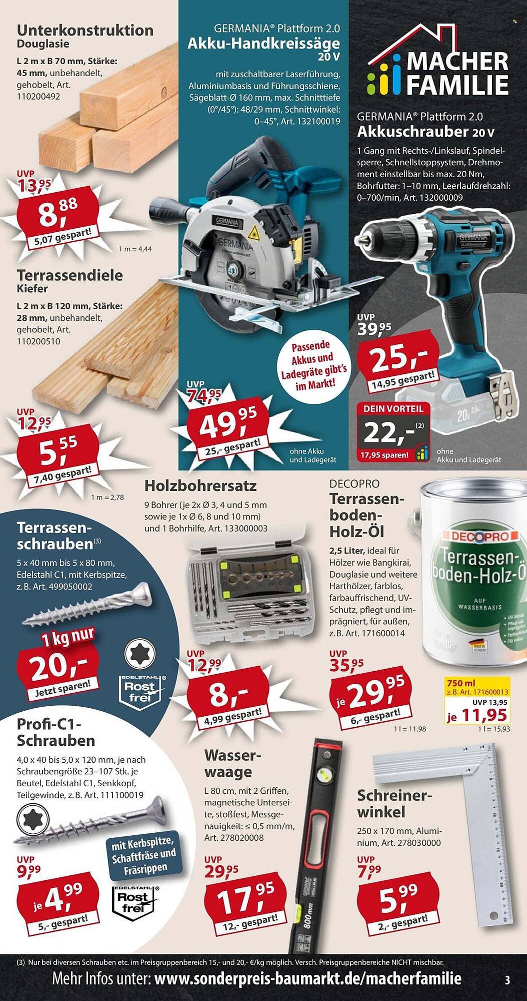 Sonderpreis Baumarkt Prospekt