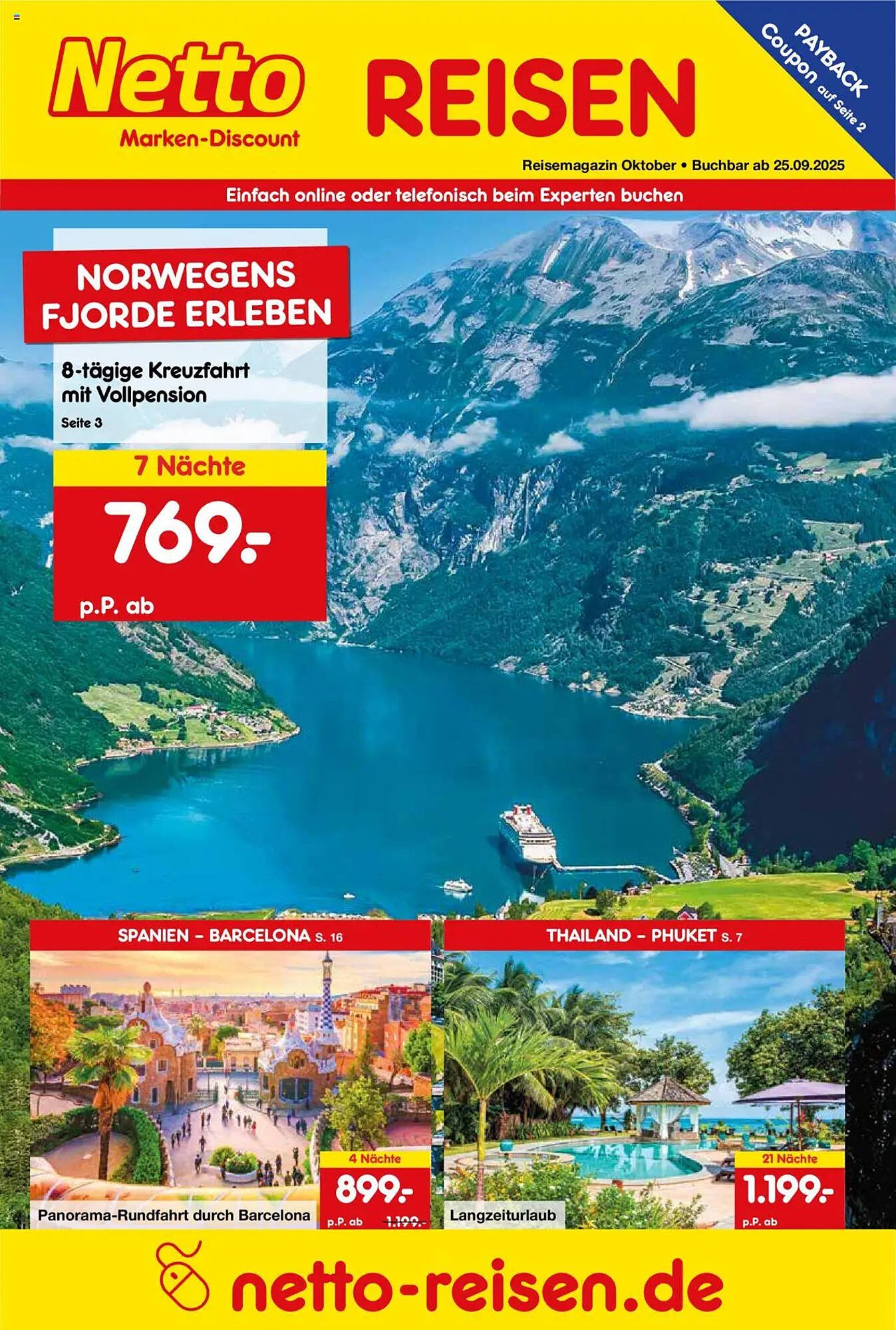 Netto Reisen Prospekt (2025-09-29 - 2025-10-31) | 1