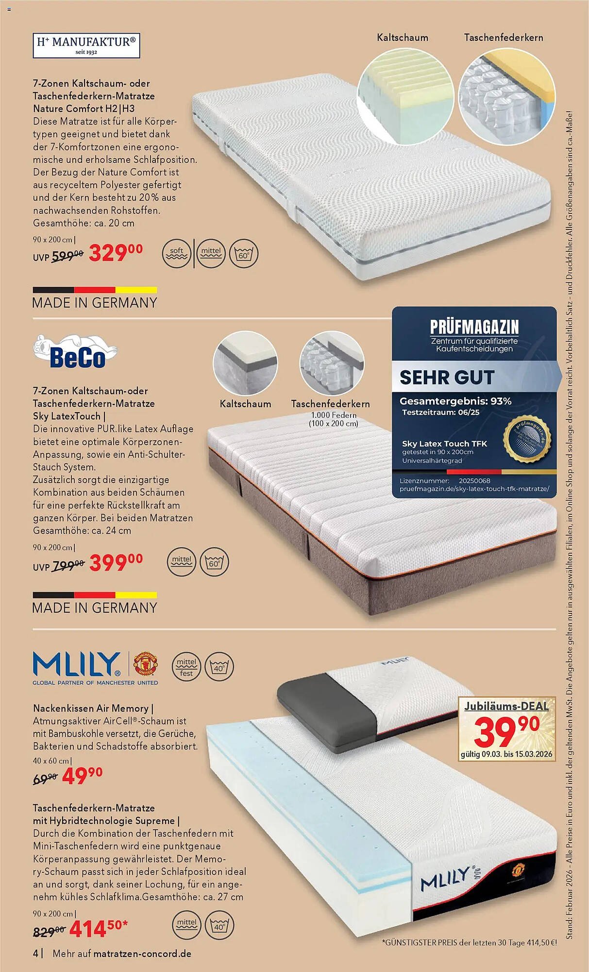 Matratzen Concord Prospekt