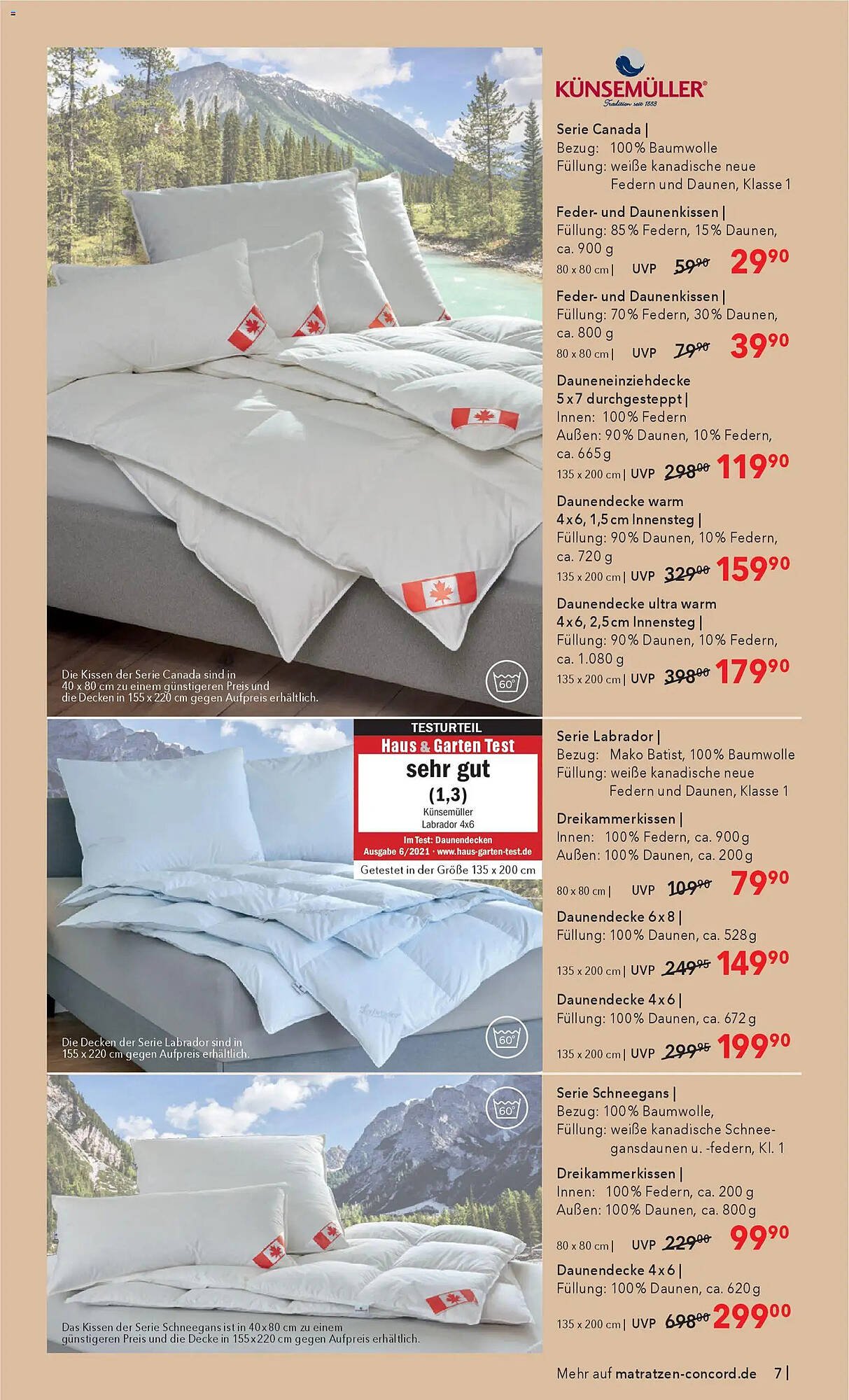 Matratzen Concord Prospekt