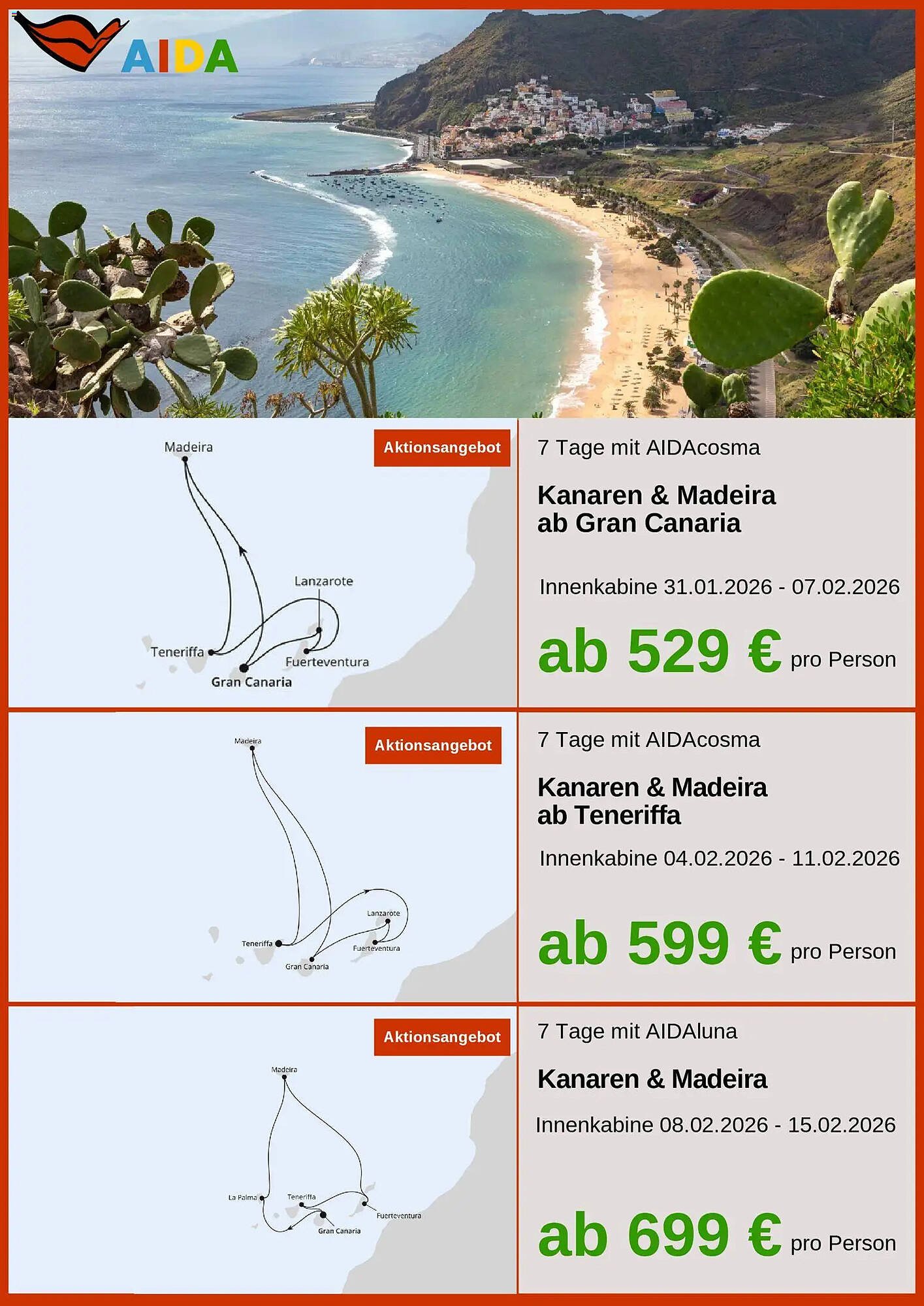 Aida Cruises Prospekt (2025-11-27 - 2025-12-01)