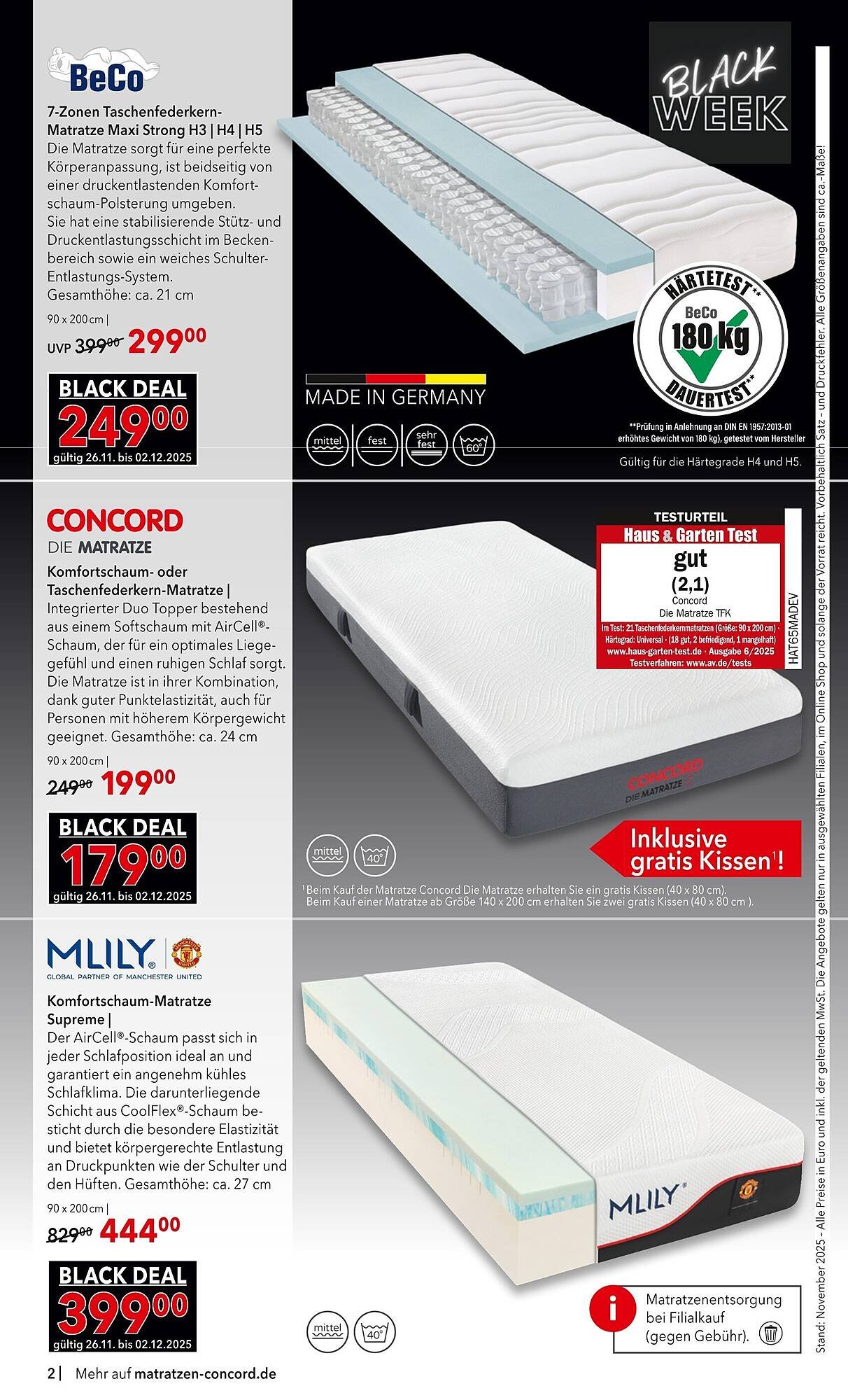 Matratzen Concord Prospekt