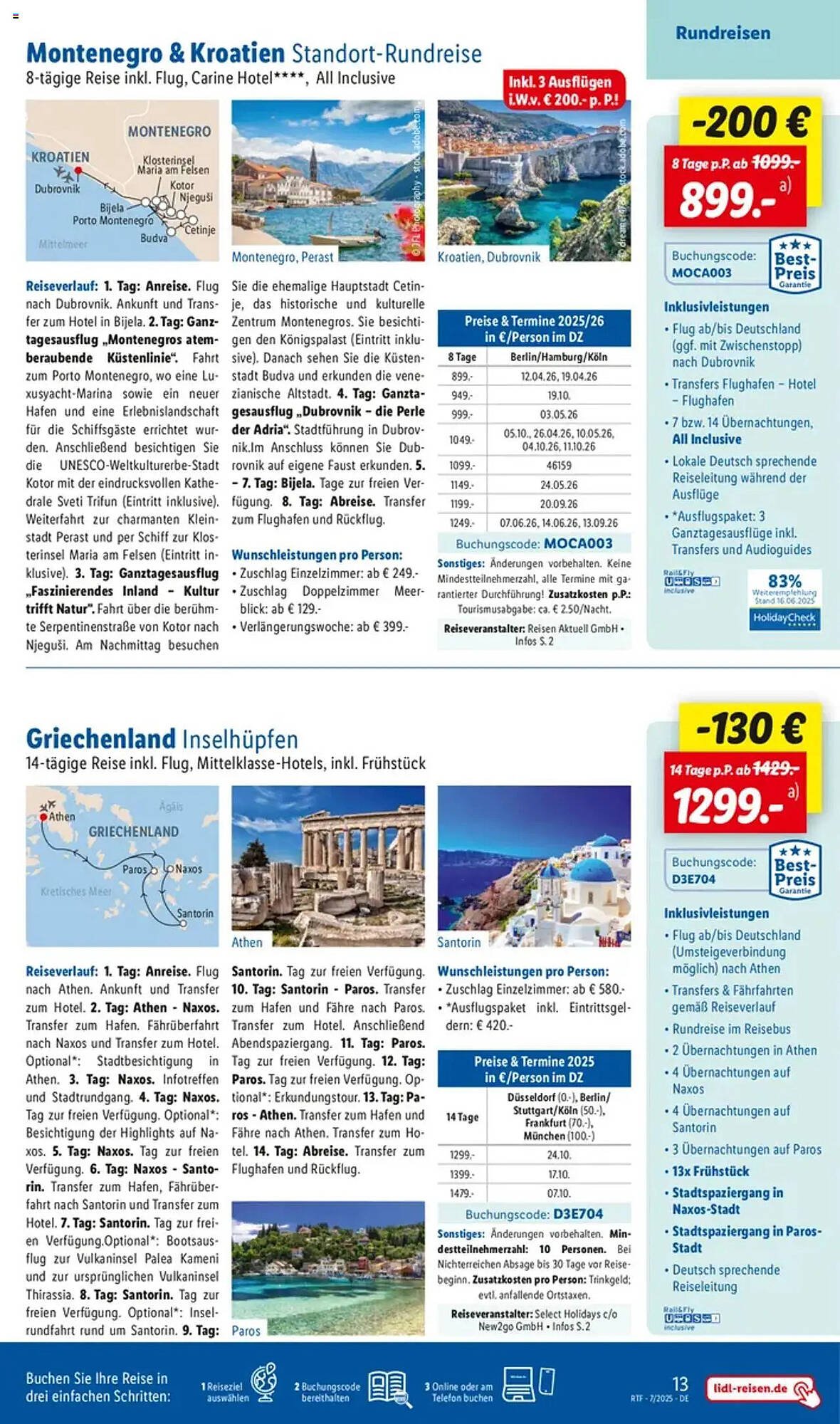 Lidl Reisen Prospekt (2025-07-11 - 2025-08-15) | 13