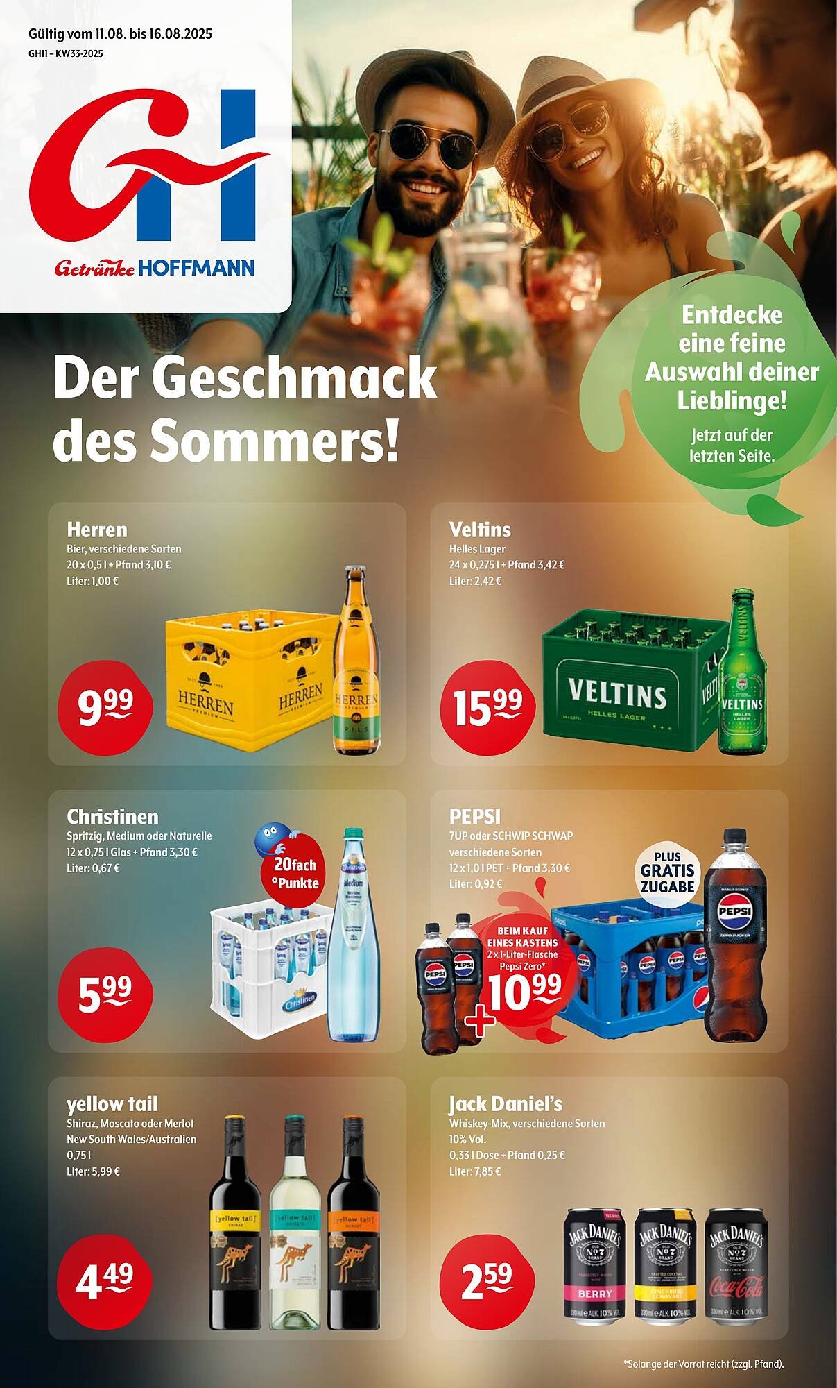 Getränke Hoffmann Prospekt (2025-08-11 - 2025-08-16) | 1