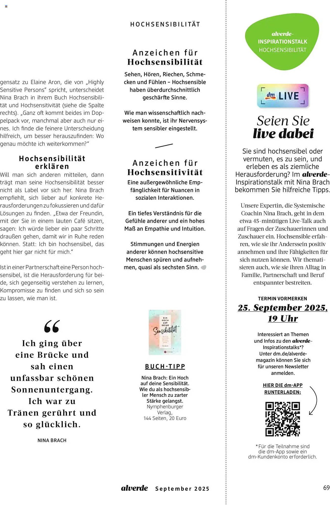 Dm drogerie Magazin (2025-09-01 - 2025-09-30) | 69