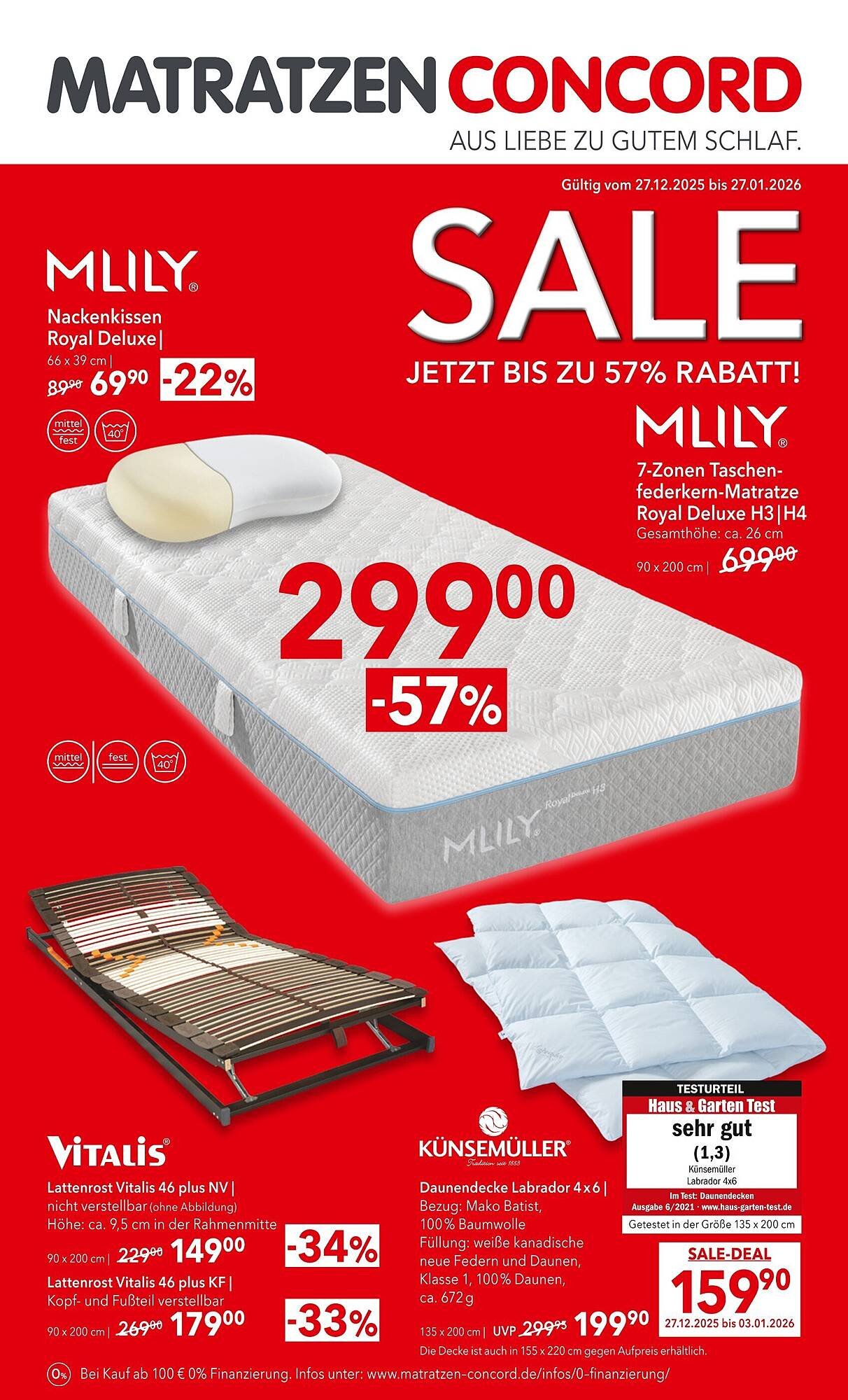 Matratzen Concord Prospekt