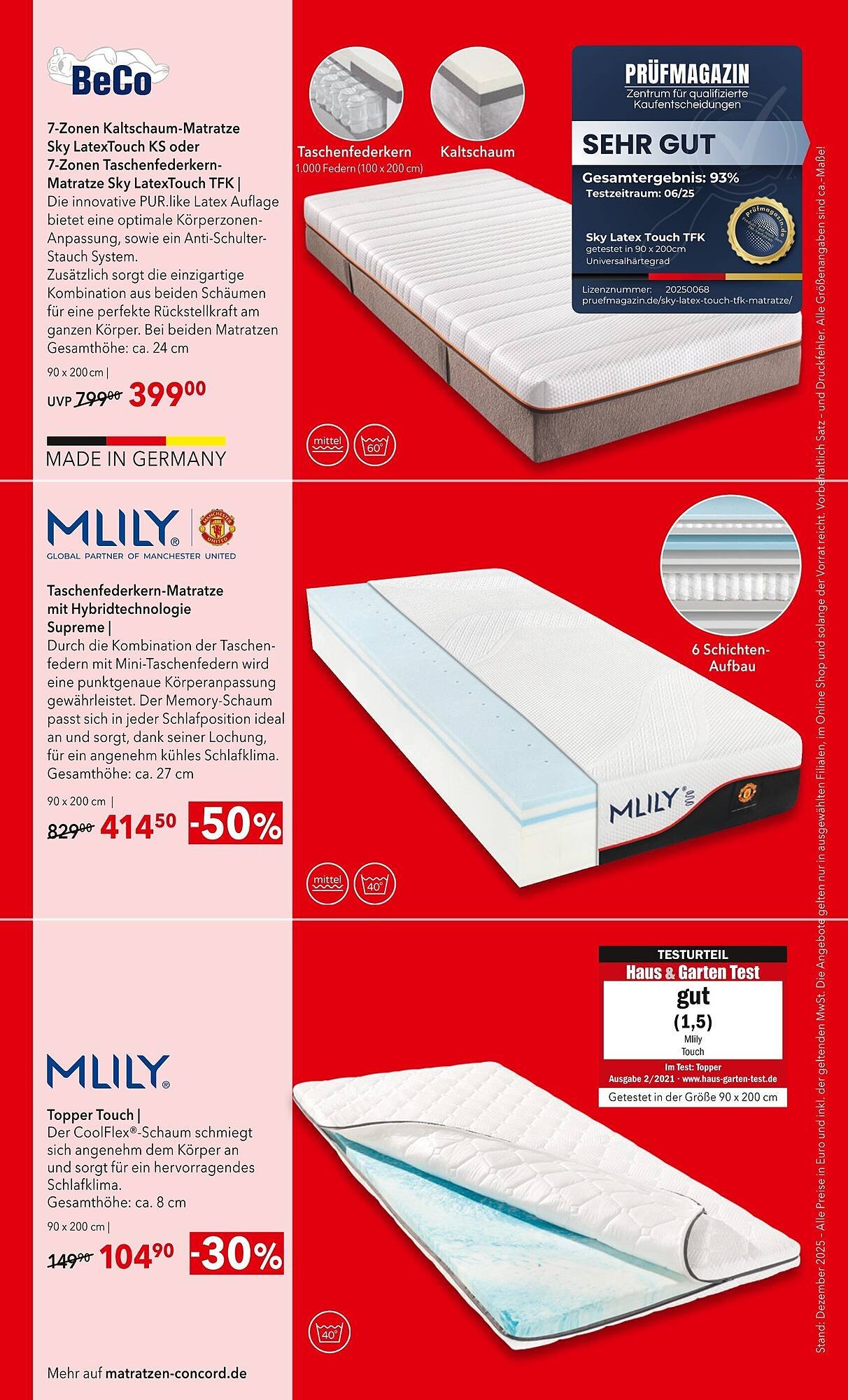 Matratzen Concord Prospekt