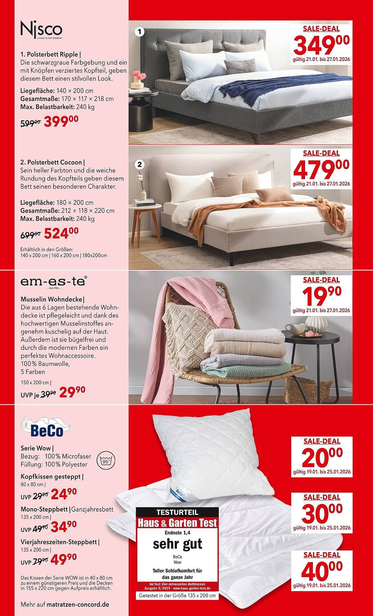 Matratzen Concord Prospekt