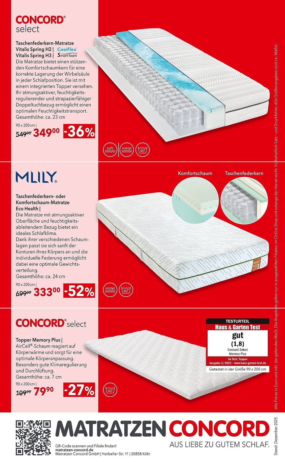 Matratzen Concord Prospekt