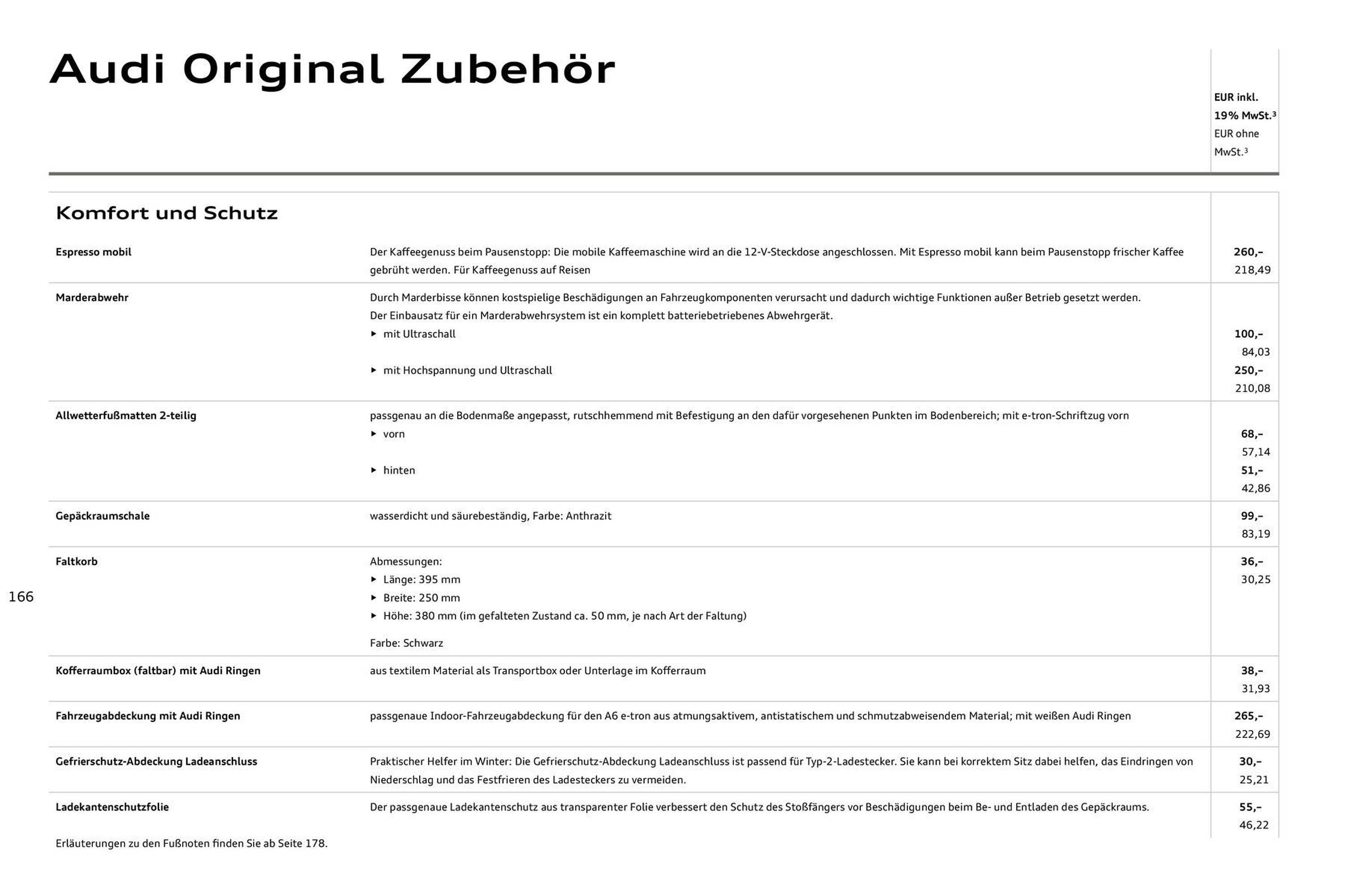 Audi Prospekt (2025-08-11 - 2026-08-11) | 166