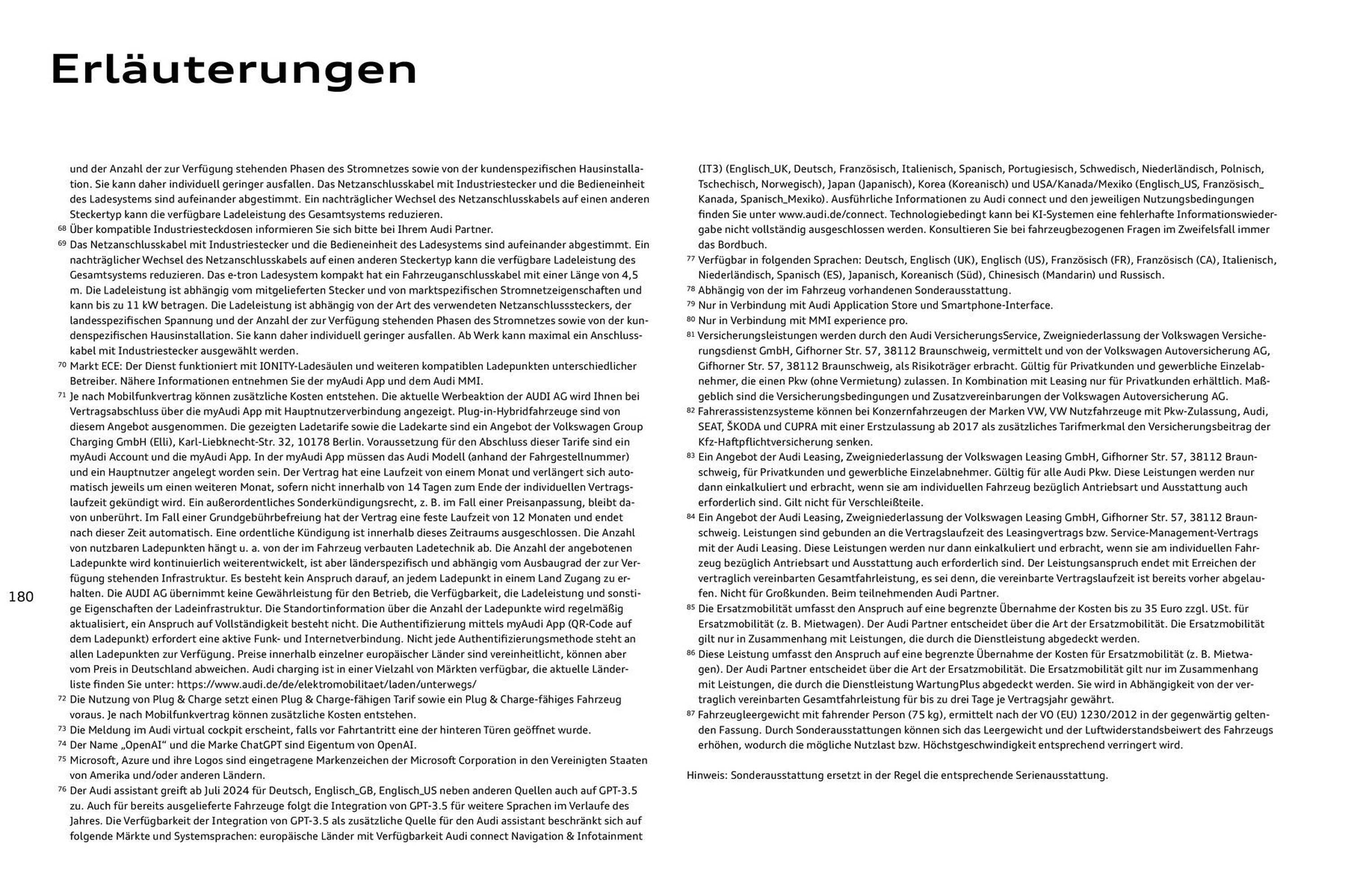 Audi Prospekt (2025-08-11 - 2026-08-11) | 180