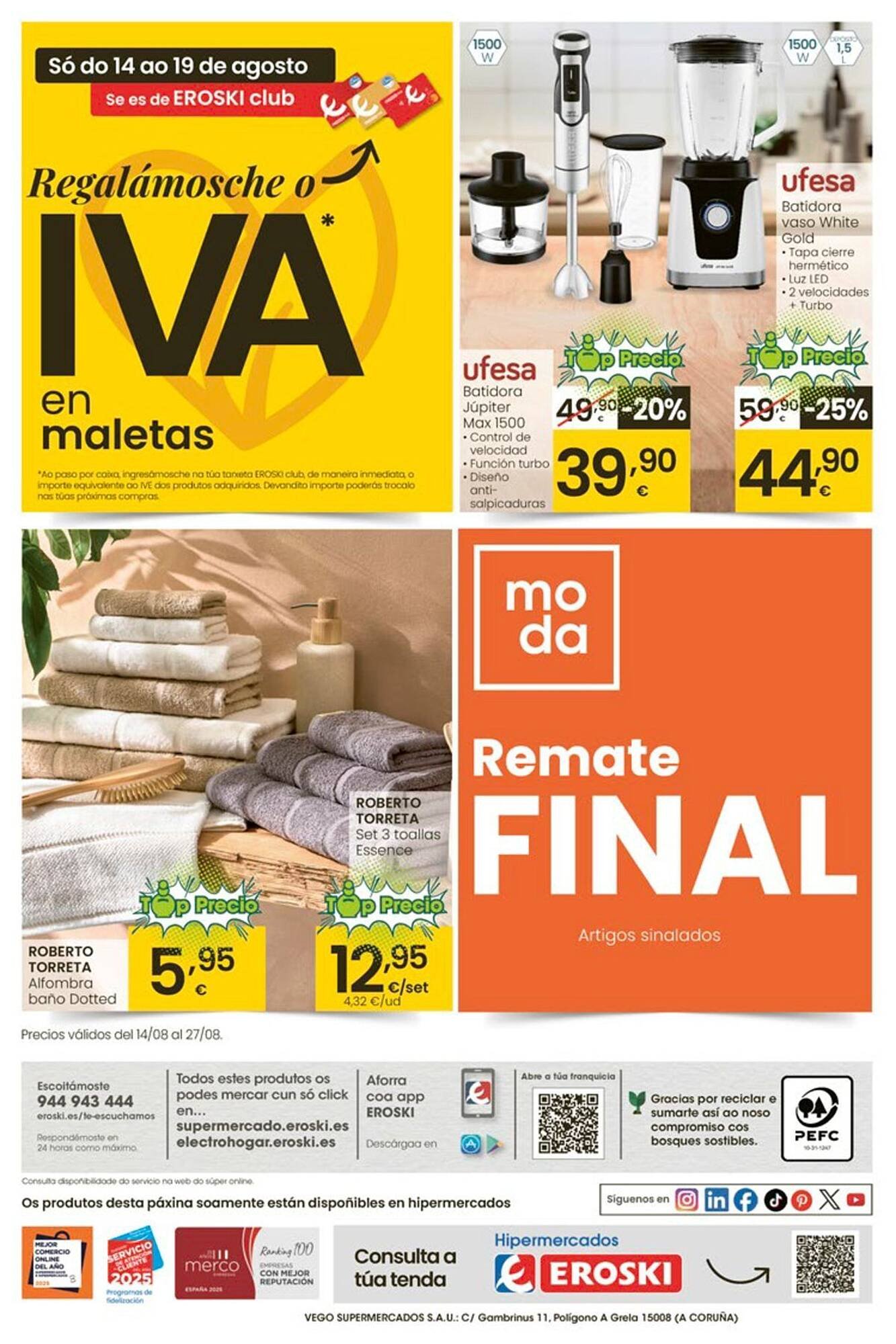 Folleto Eroski (2025-08-14 - 2025-08-26)