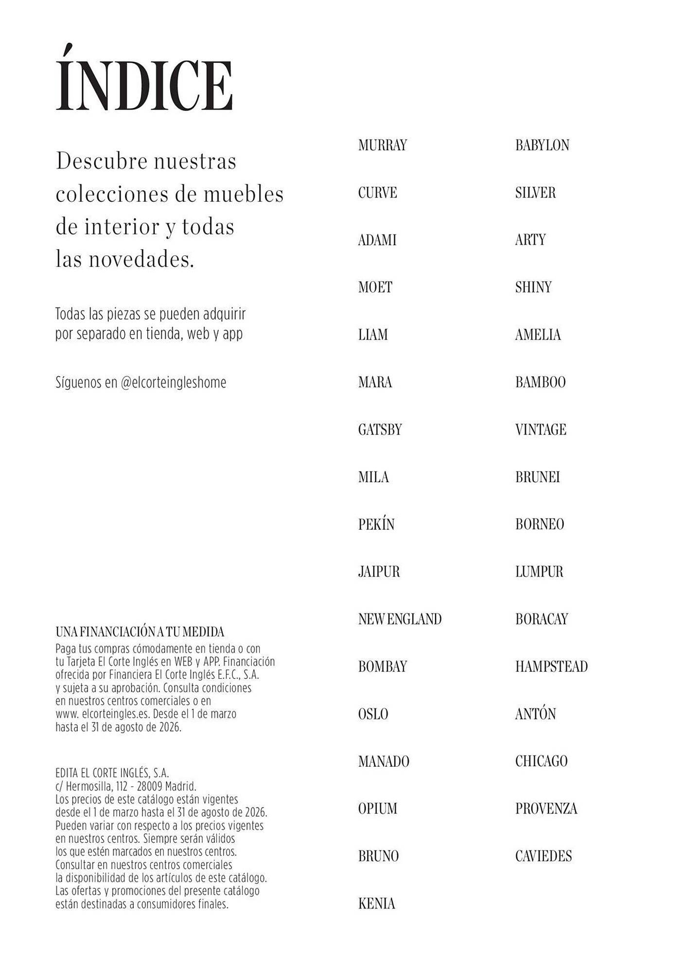 Catálogo El Corte Inglés