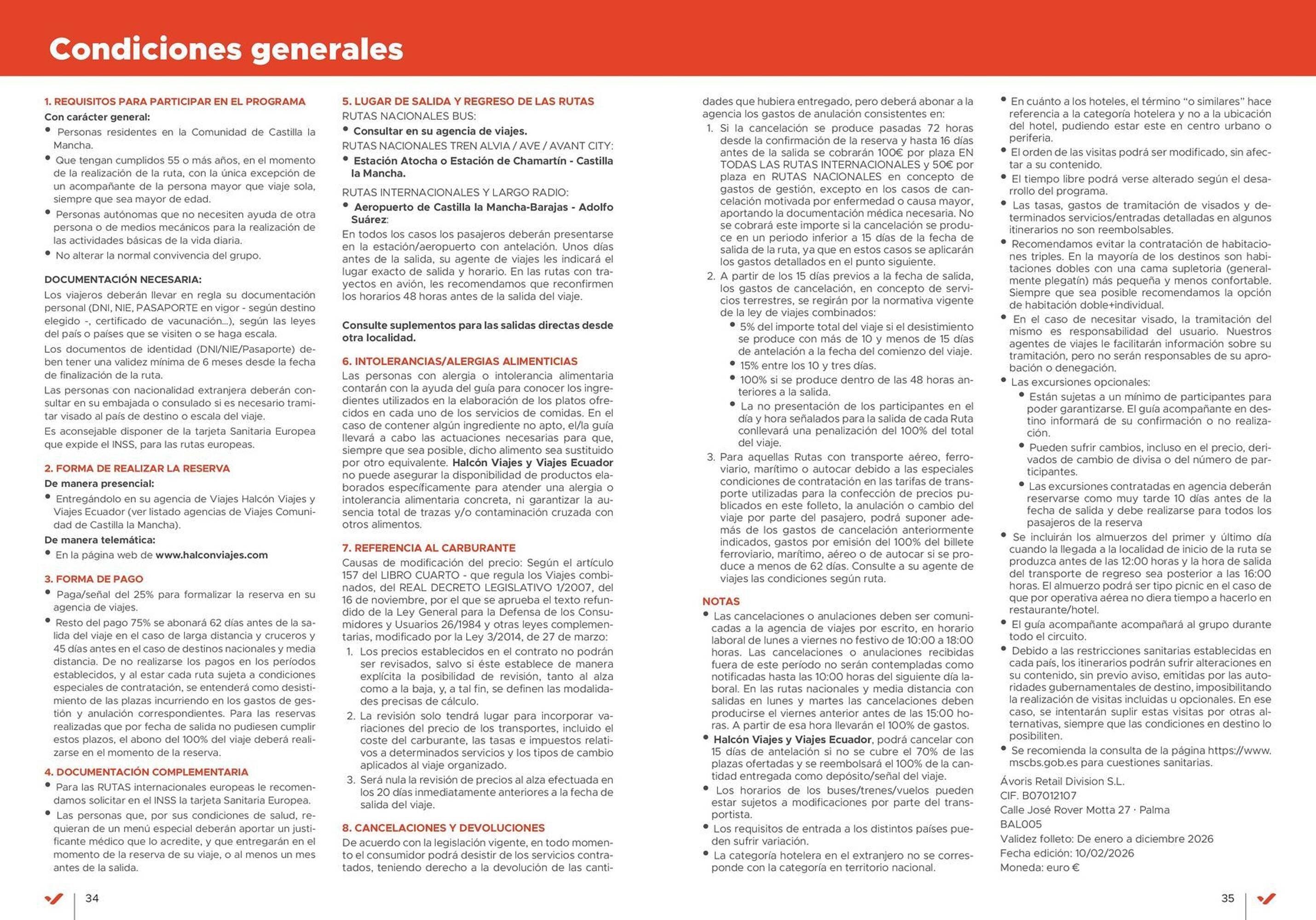 Folleto Halcón Viajes