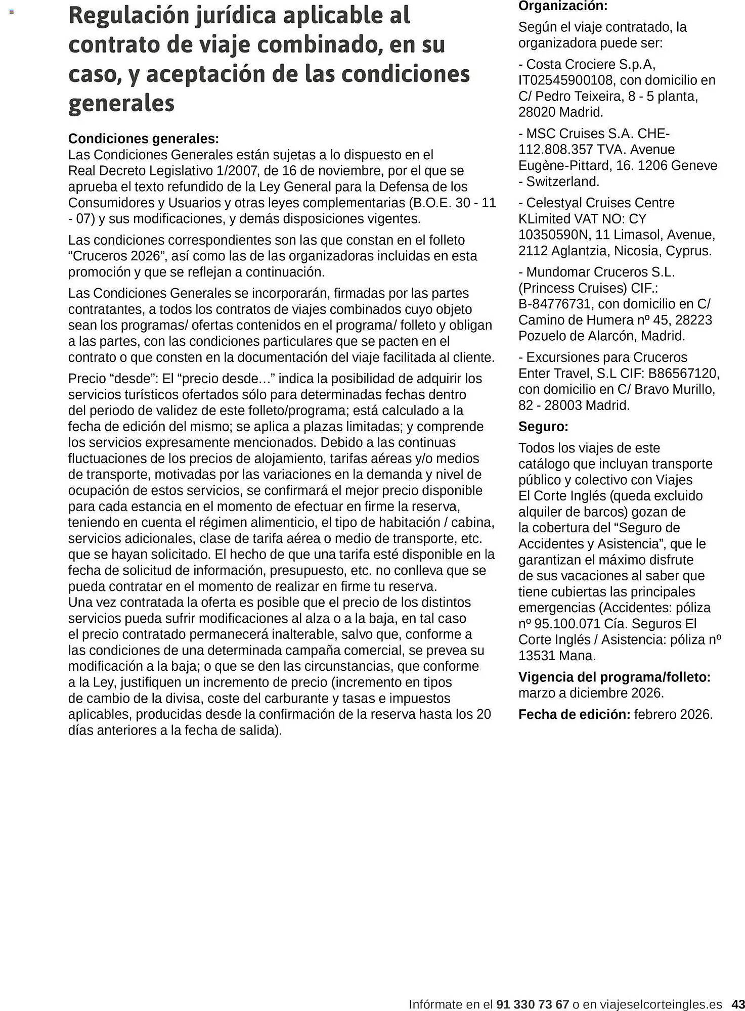 Catálogo Viajes El Corte Inglés