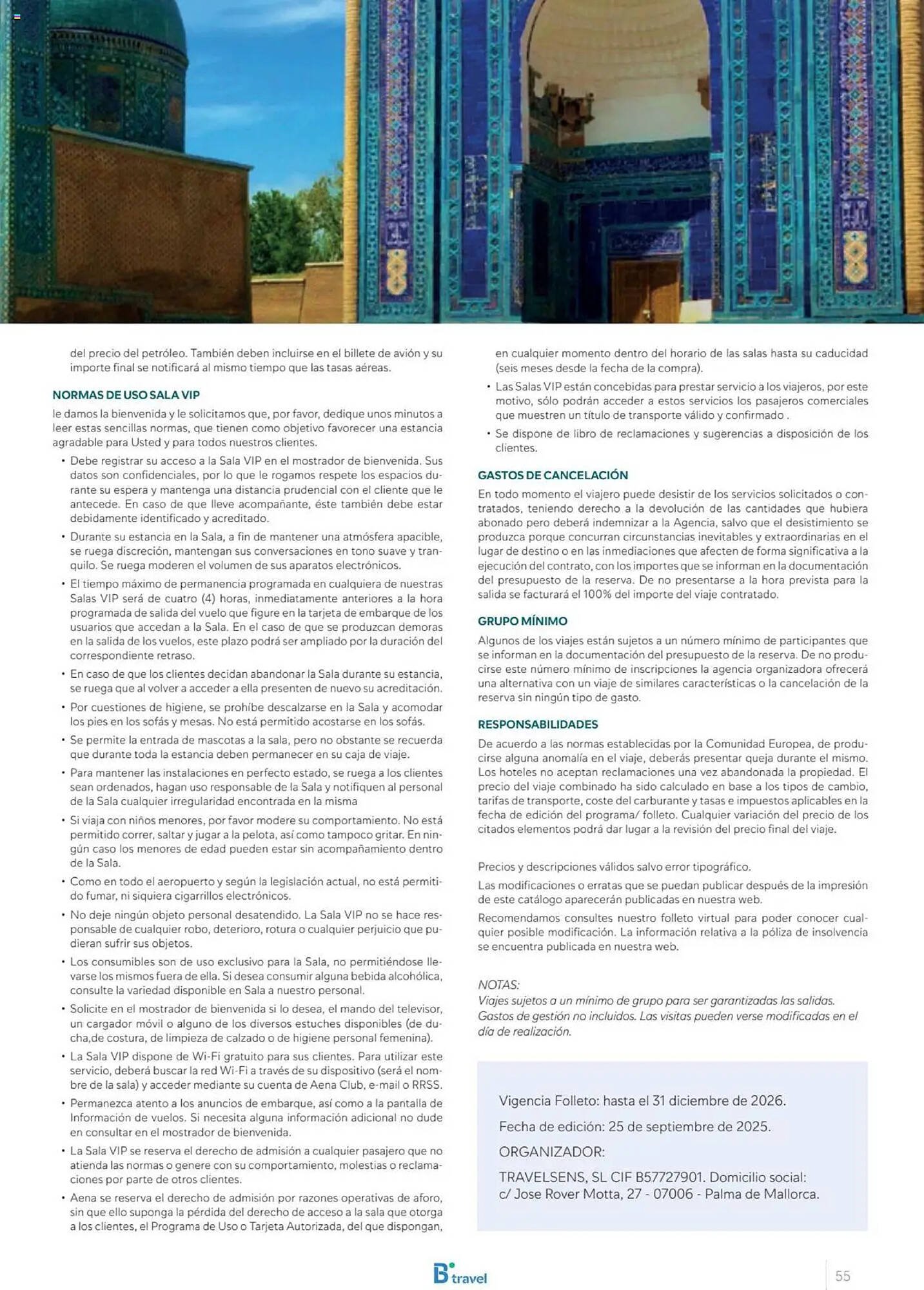 Catálogo B The travel Brand (2025-10-03 - 2026-12-31)