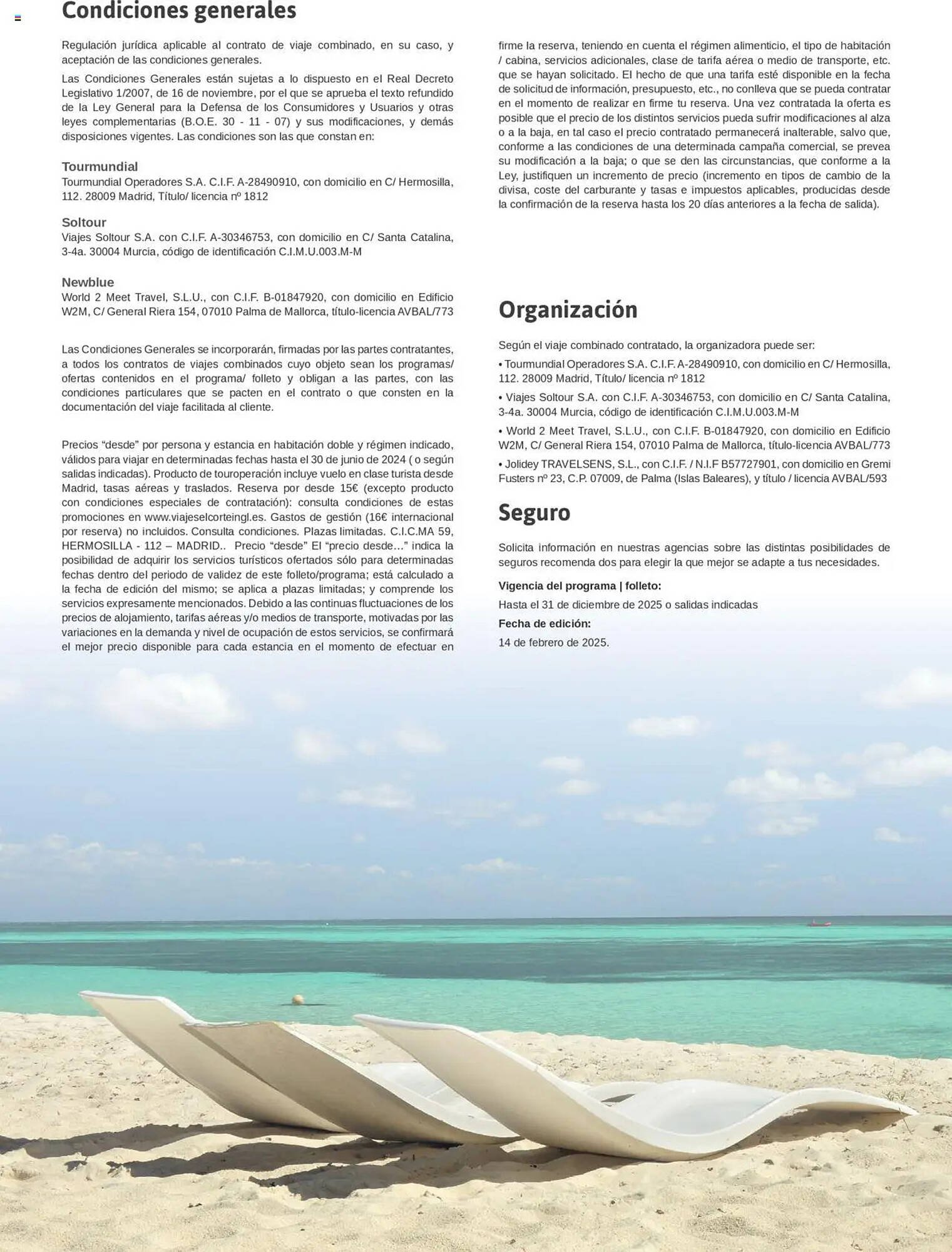 Folleto Viajes El Corte Inglés