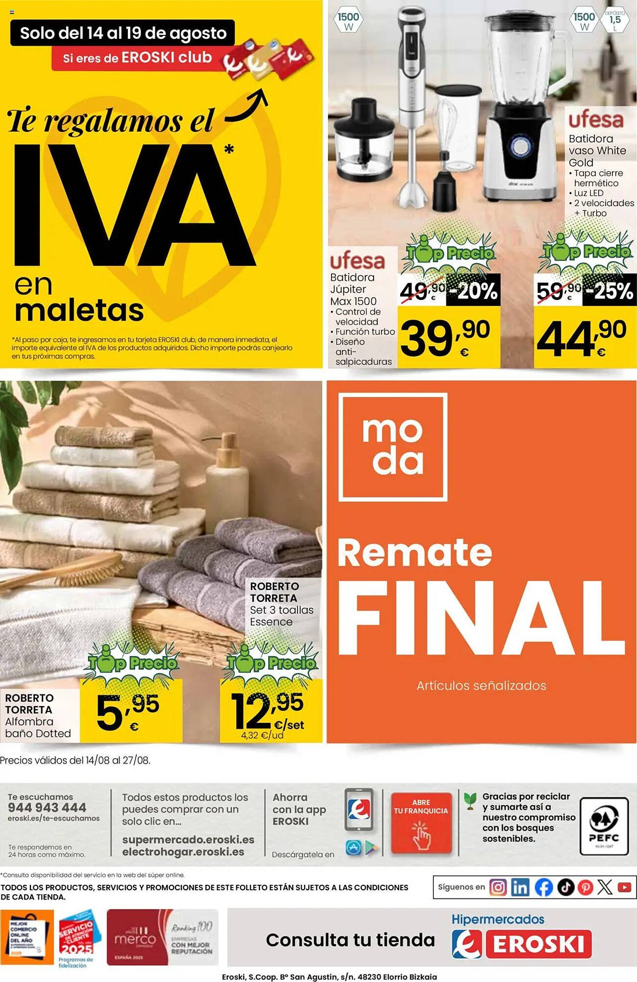 Folleto Eroski (2025-08-14 - 2025-08-26)