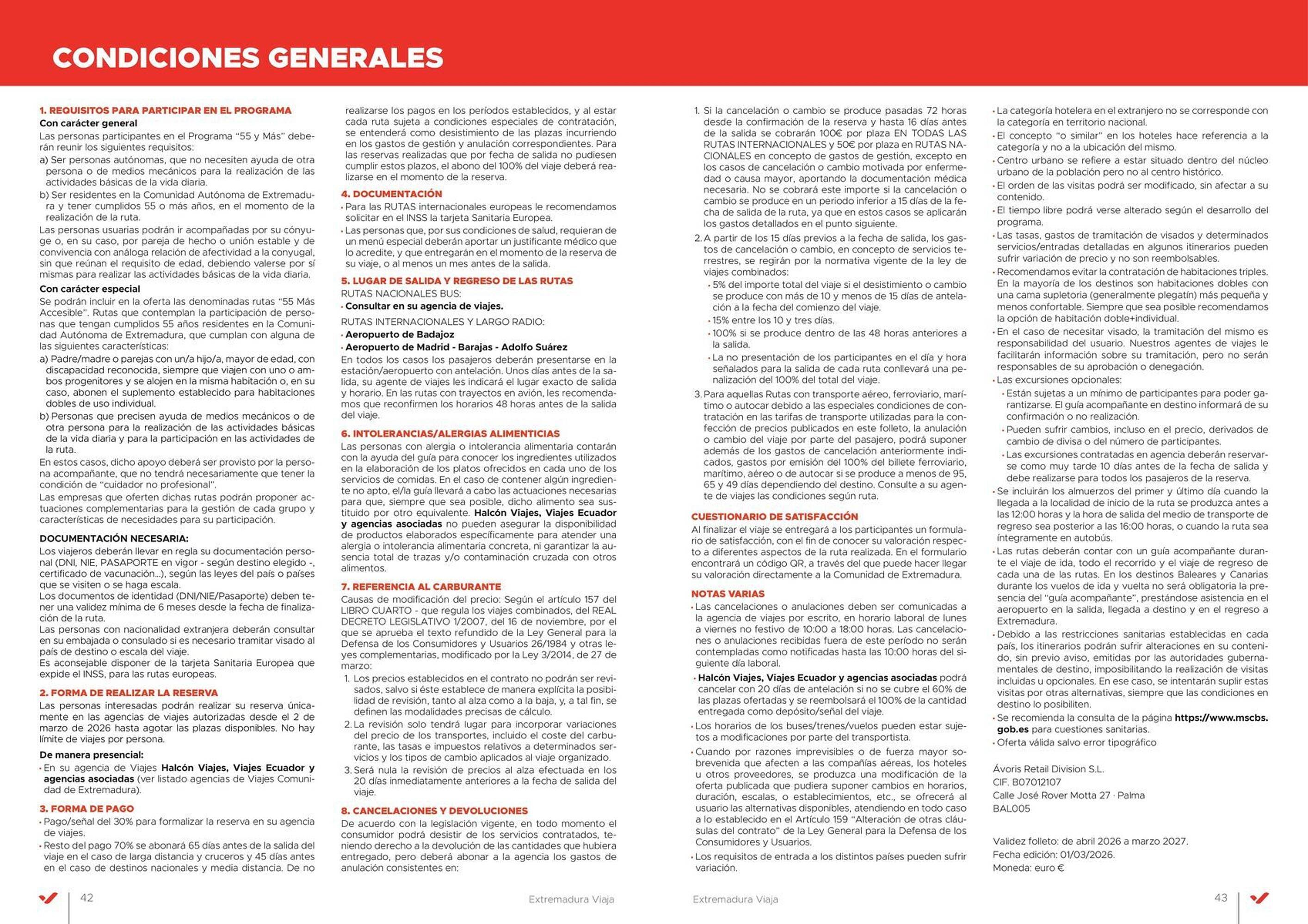 Folleto Halcón Viajes