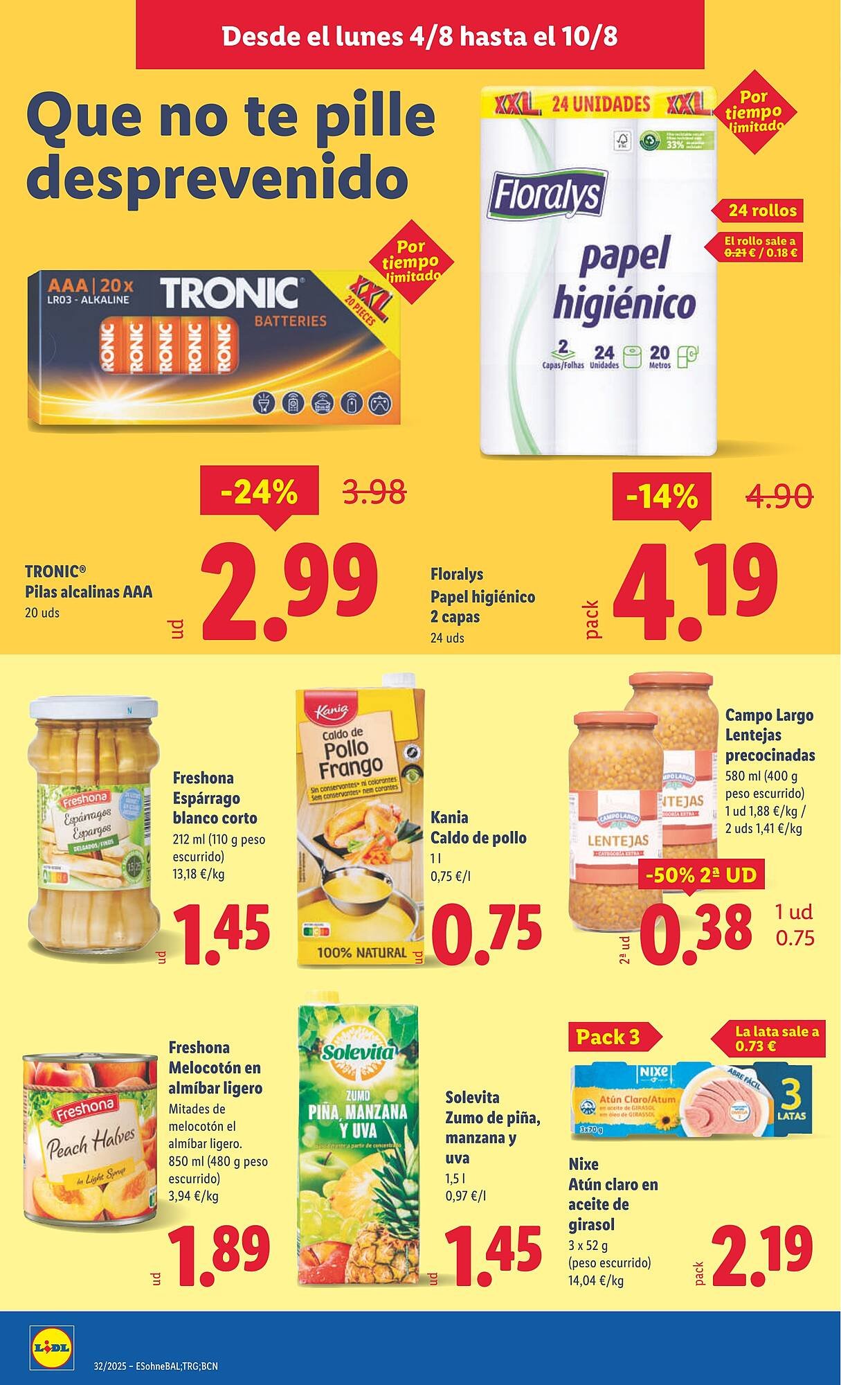 Folleto Lidl (2025-08-04 - 2025-08-10)