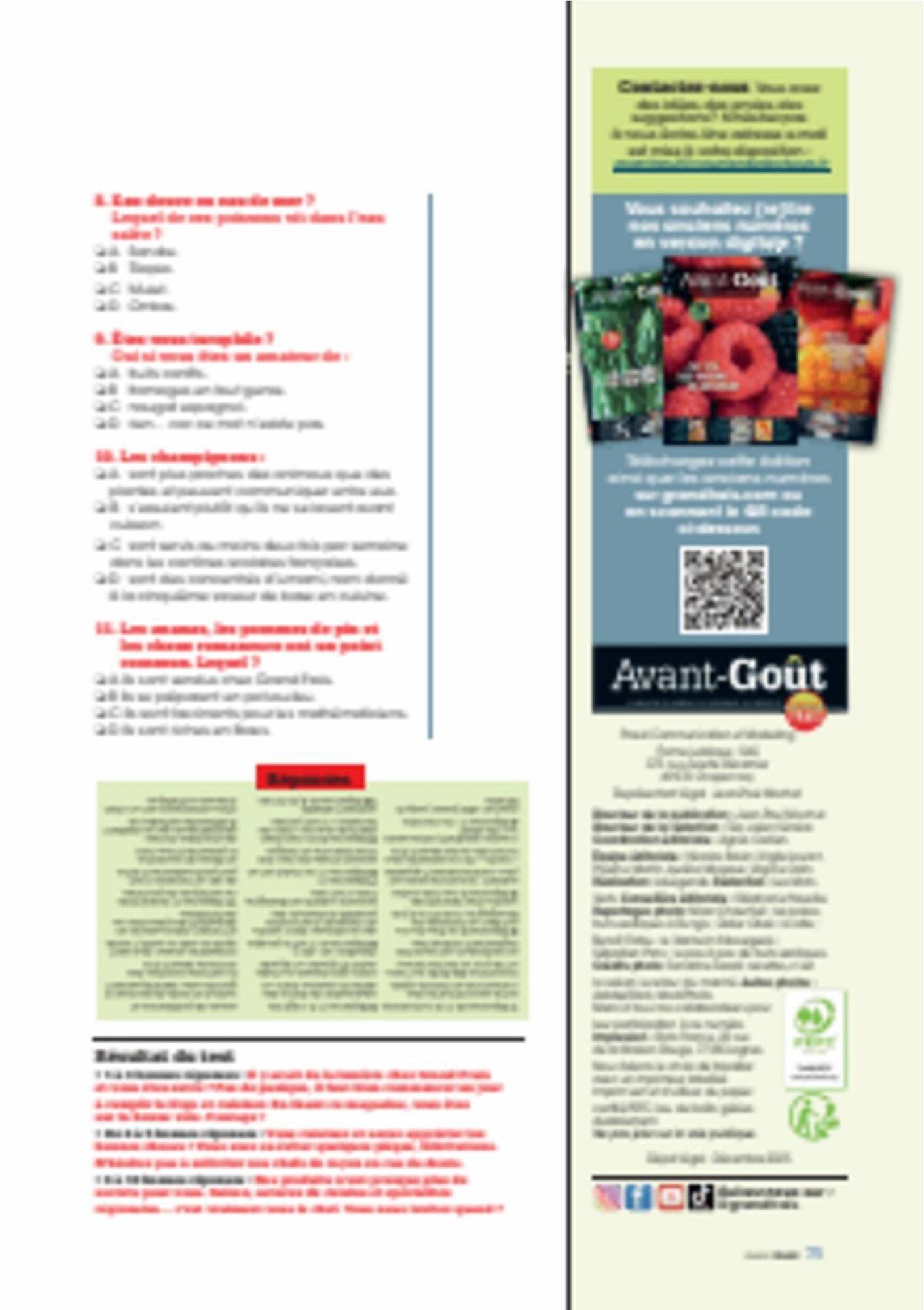 Catalogue Grand Frais