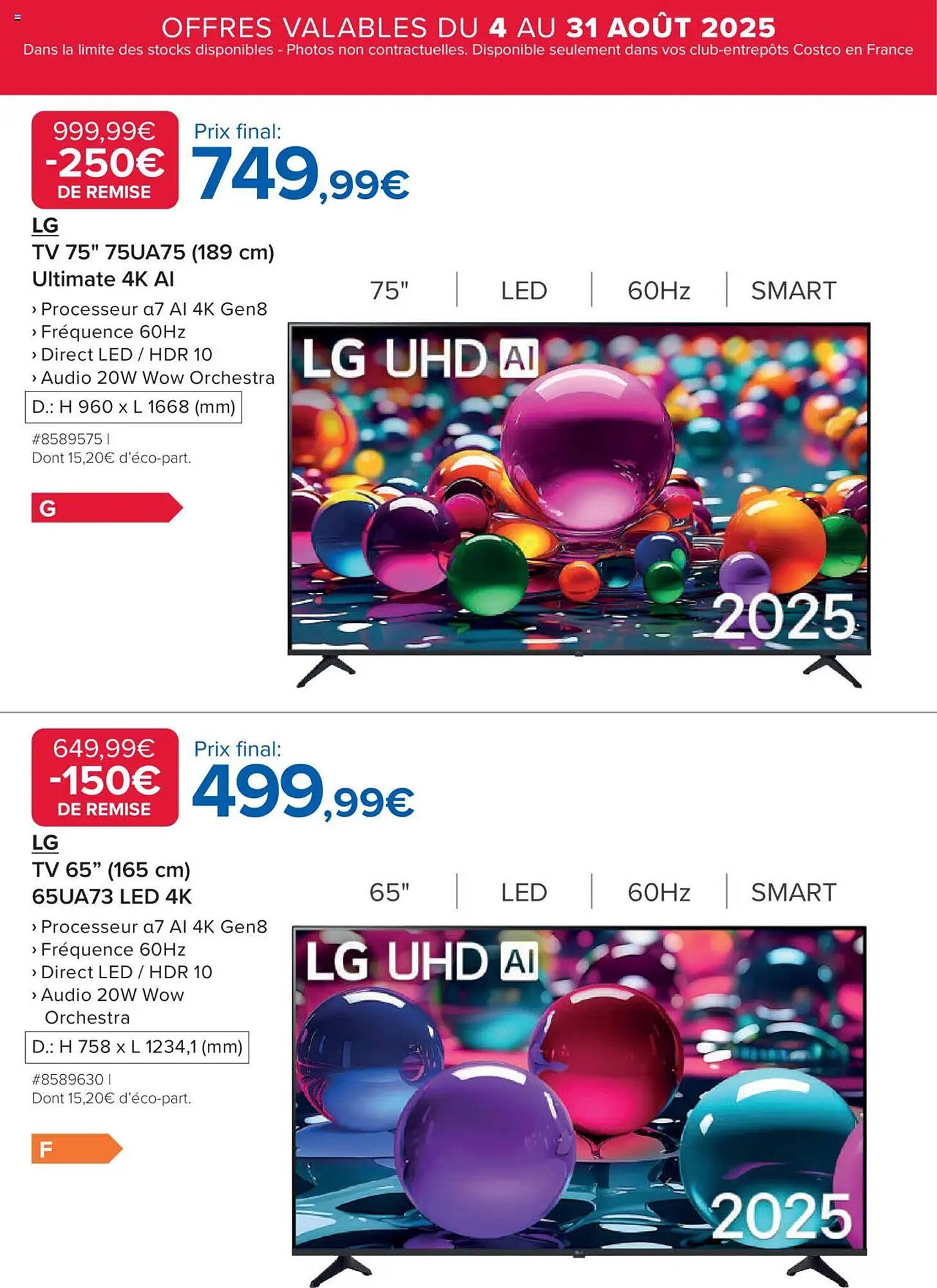 Catalogue Costco (2025-08-04 - 2025-08-31)