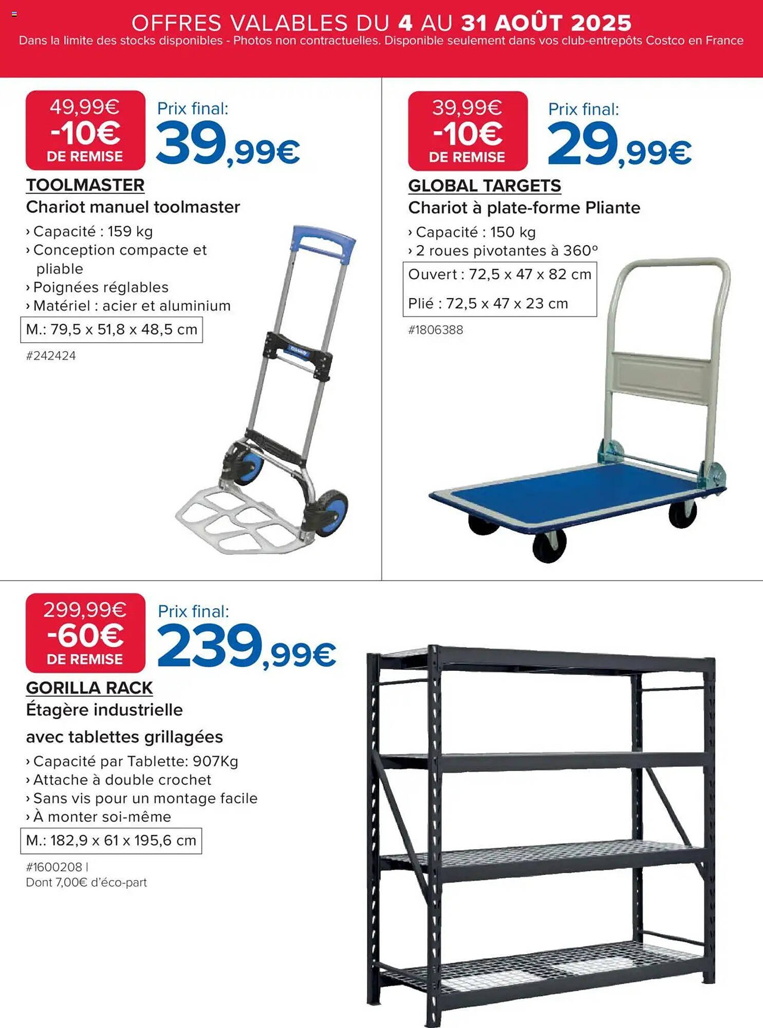 Catalogue Costco (2025-08-04 - 2025-08-31)